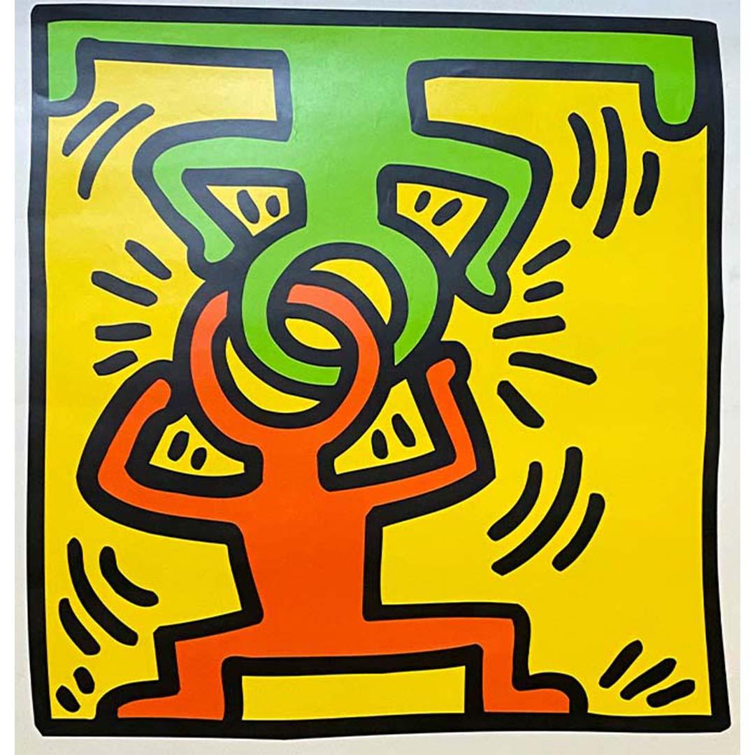 1998 Keith Haring's original poster at the San Francisco Museum of Modern Art For Sale 2