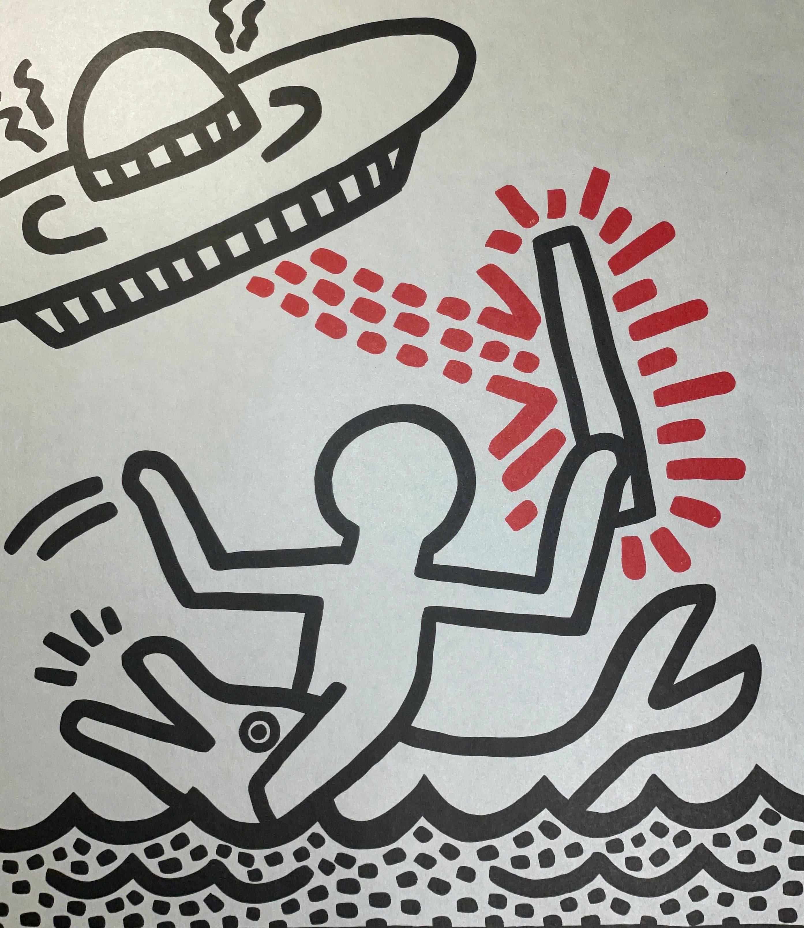 (After) Keith Haring. Galerie Watari, exhibition poster, 1983 Lithograph  For Sale 5