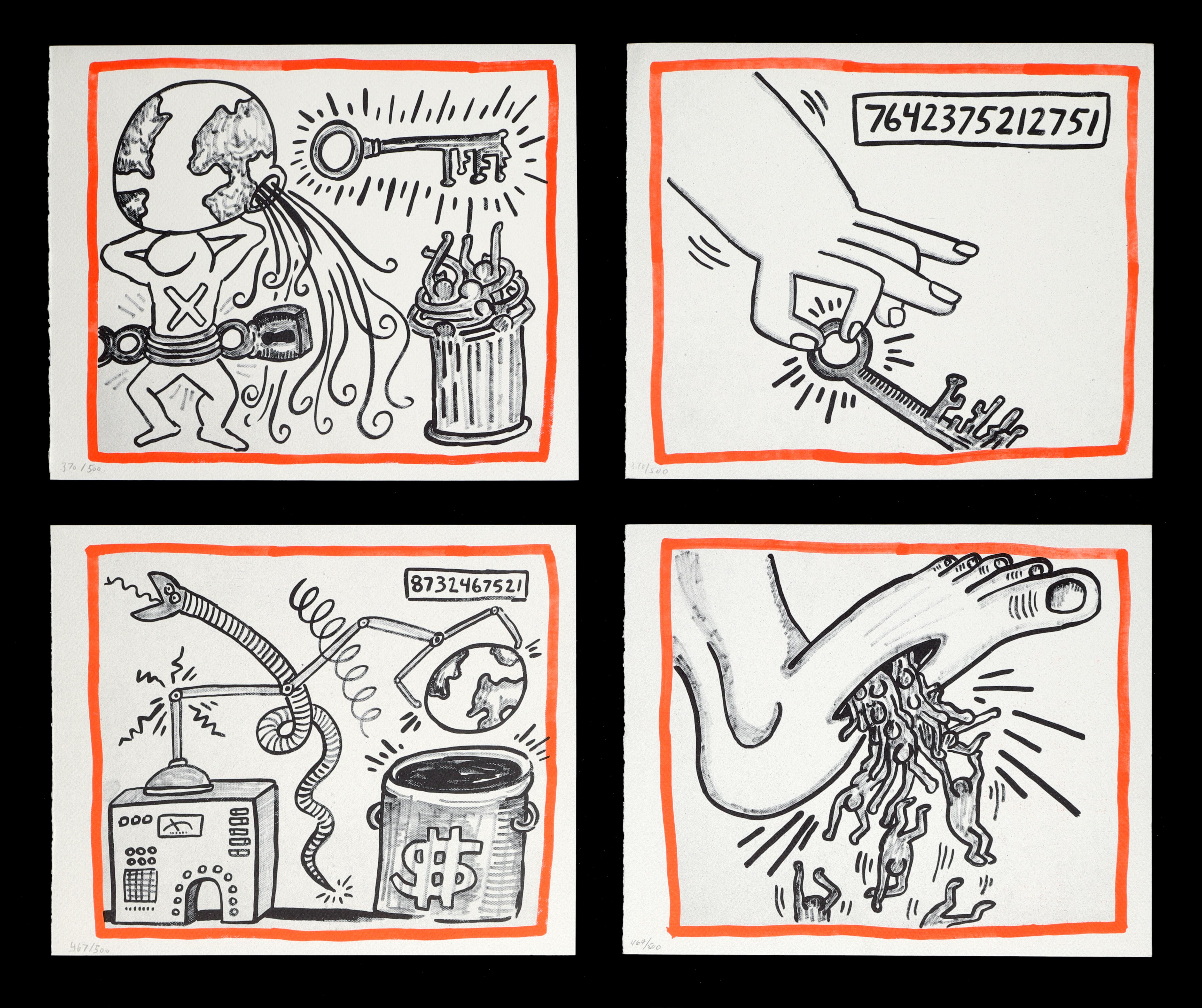Keith Haring Figurative Print - Against all Odds