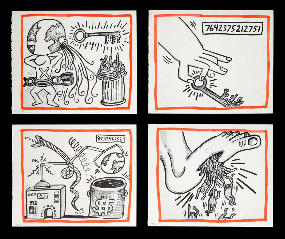 Against all Odds, 1990, by Keith Haring