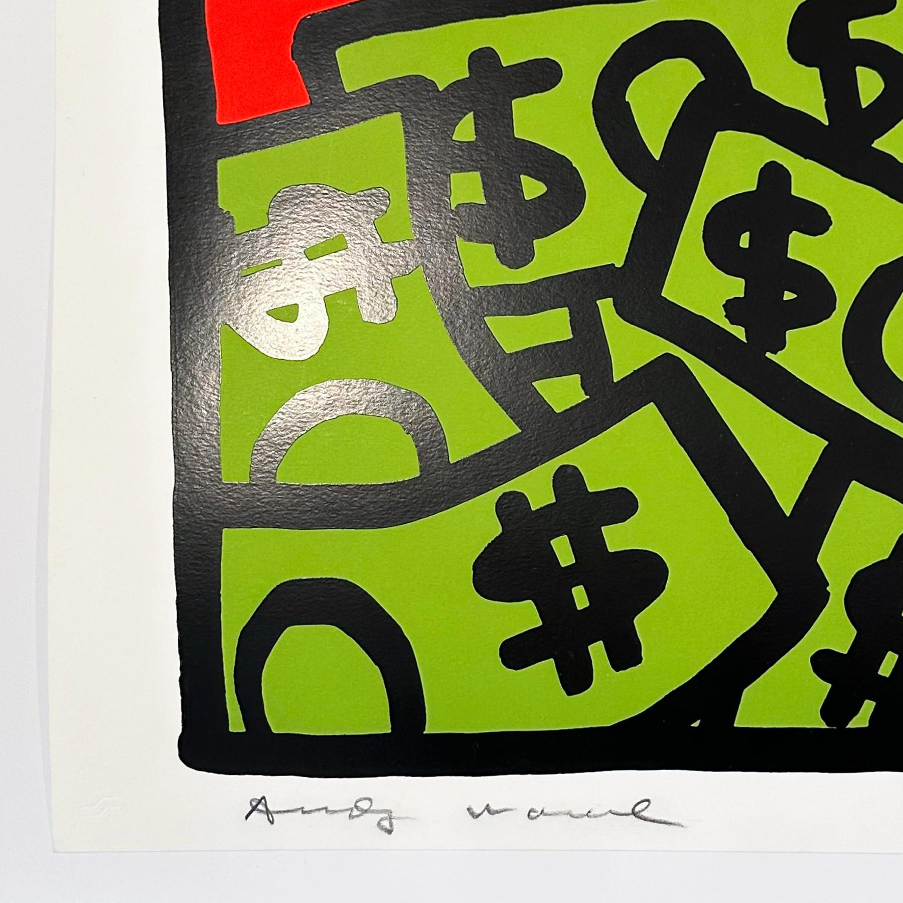 Andy Mouse Plate 1 - Black Figurative Print by Keith Haring
