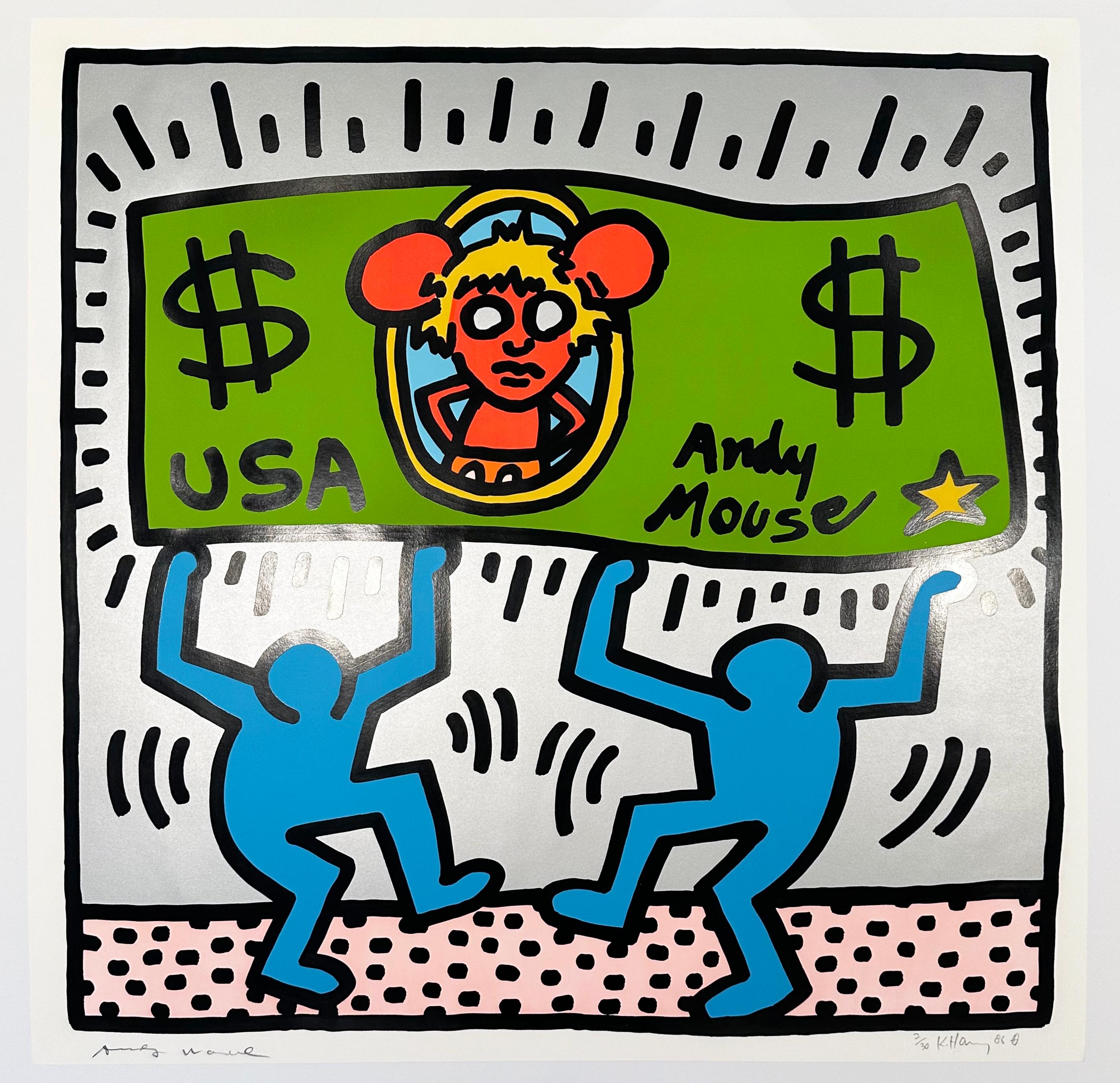 Andy Mouse Plate 3 - Print by Keith Haring