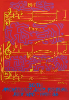 Andy Warhol:: Keith Haring Montreux:: affiche de jazz:: 1986