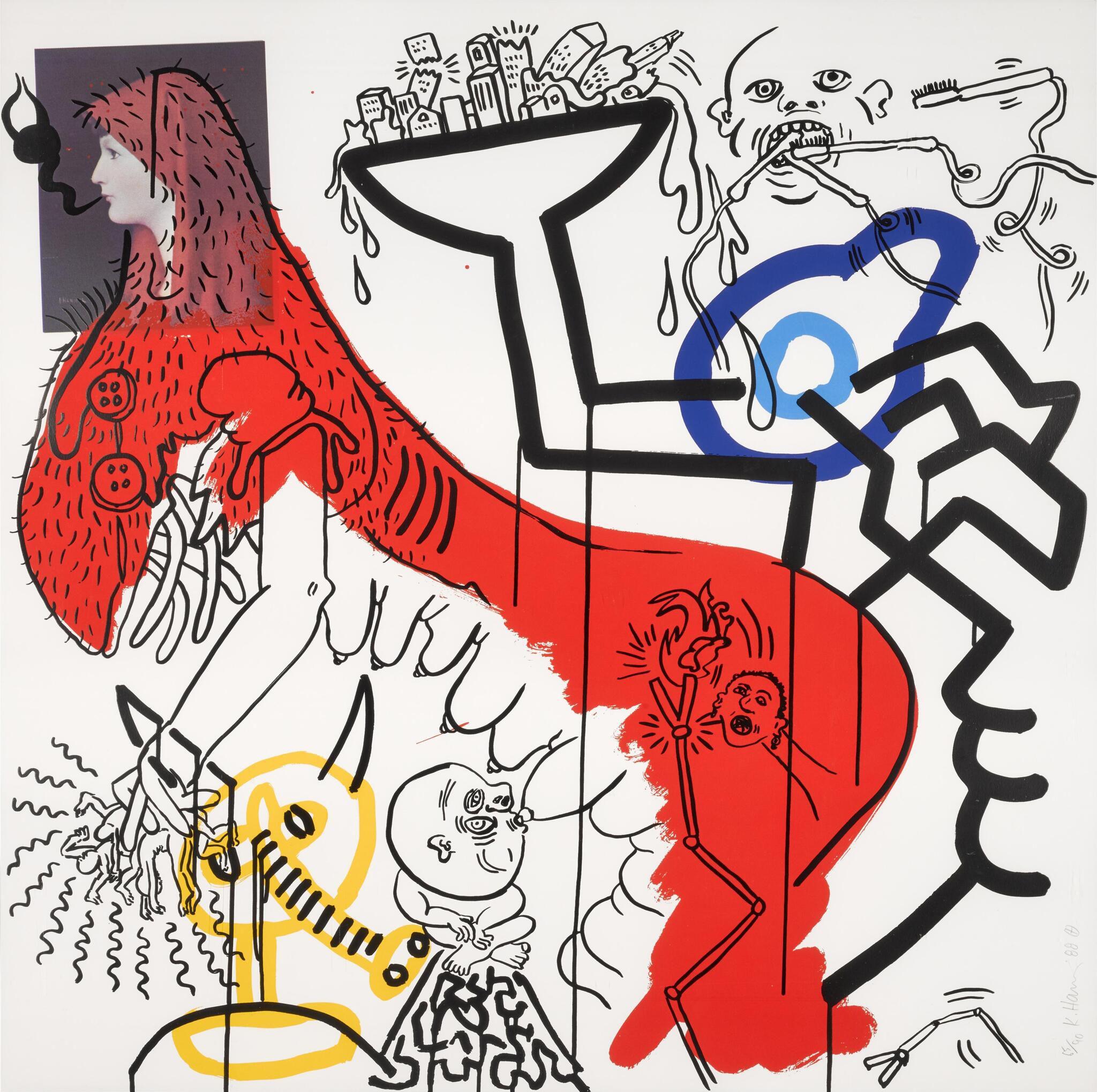 Apocalypse IV - Print by Keith Haring