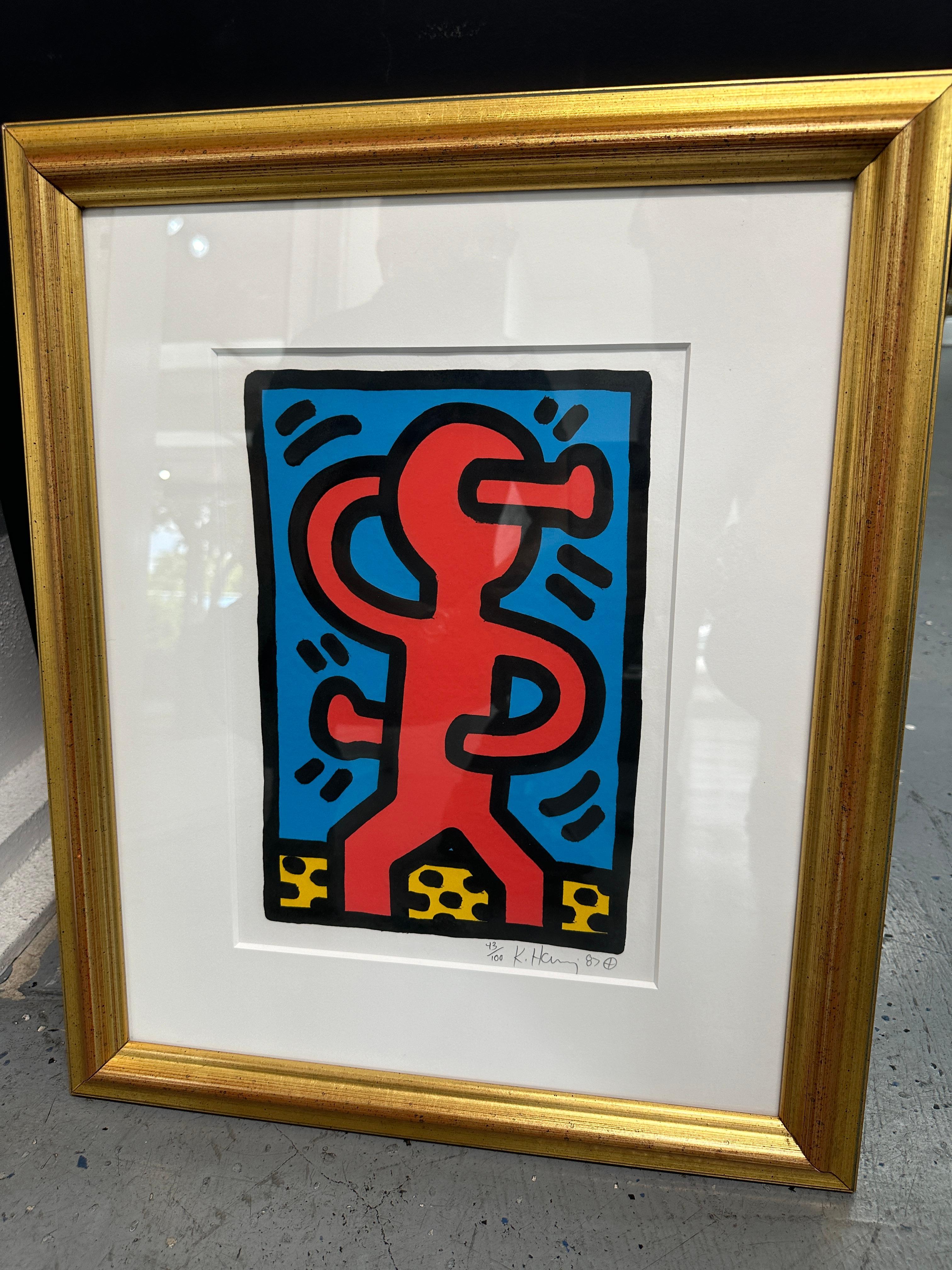 Ohne Titel (Arm im Kopf) – Print von Keith Haring