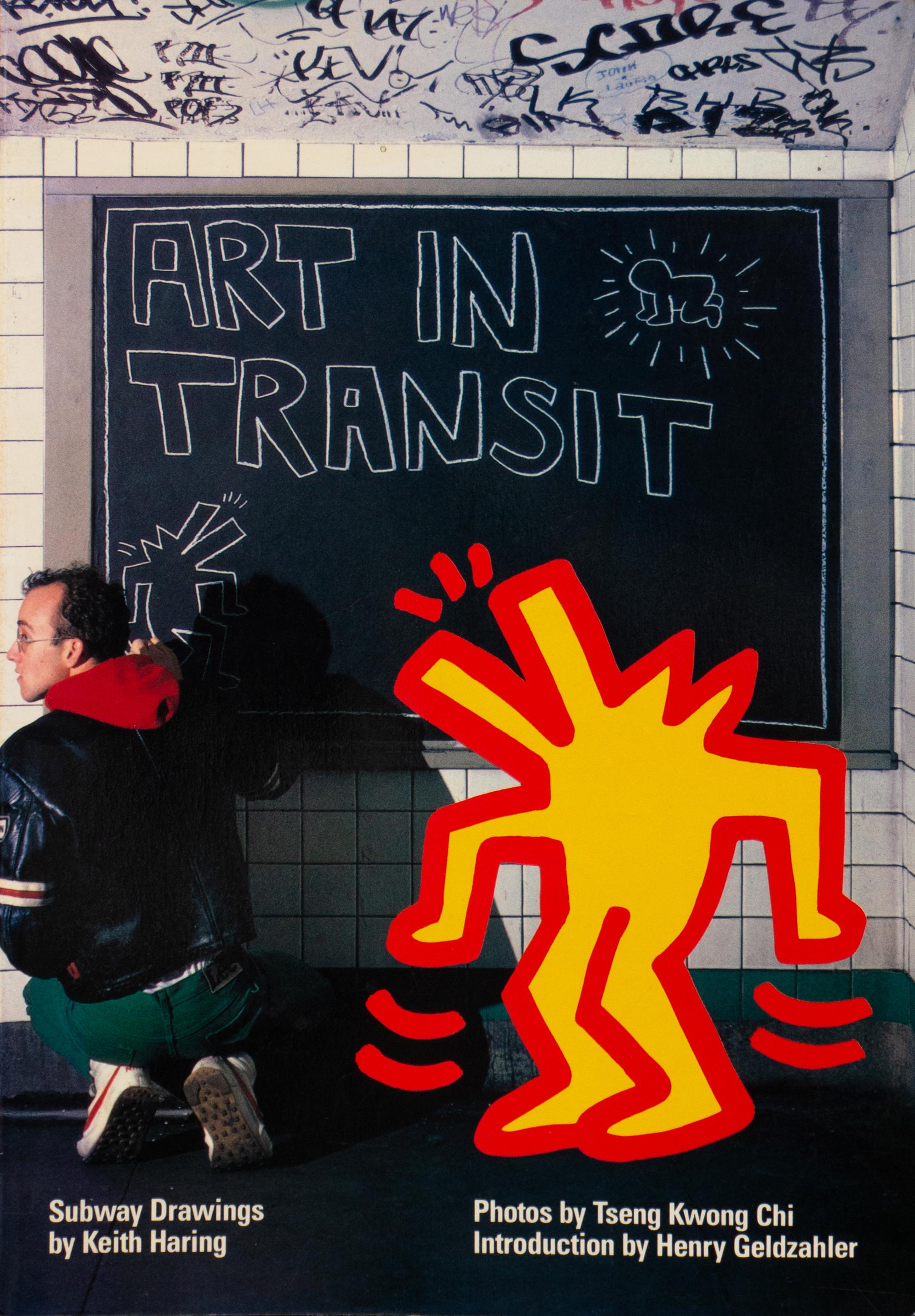 „Art in Transit“, handsigniert von Haring, Subway-Zeichnungen, New York, Pop Art im Angebot 4