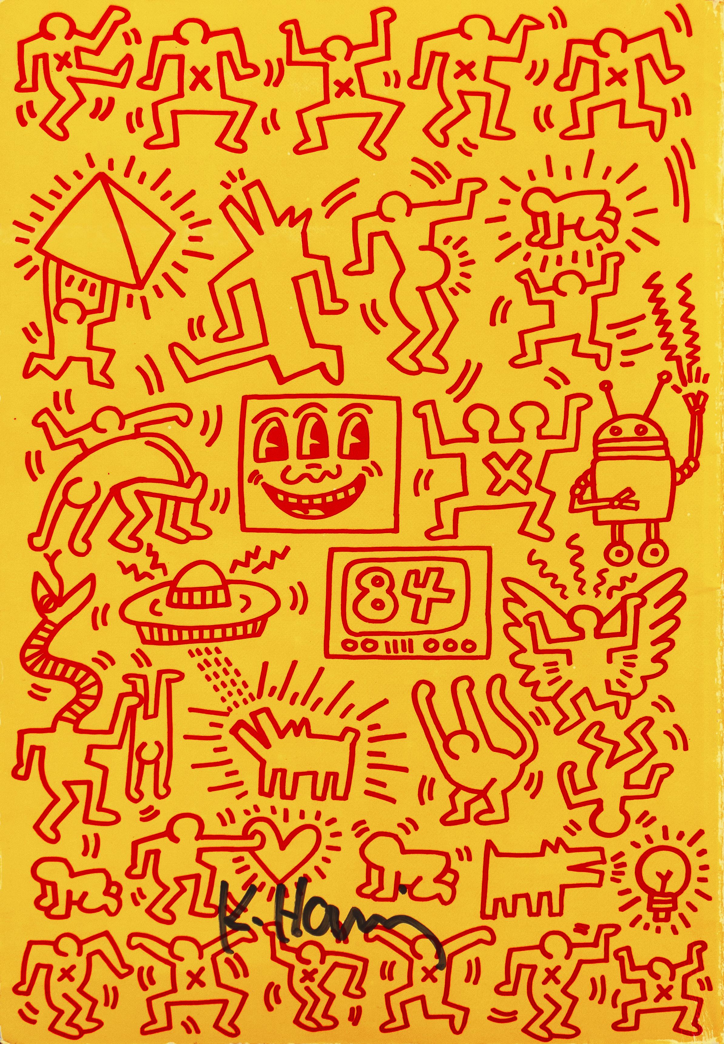 Keith Haring Art In Transit Hand Signed By Haring Subway Drawings 