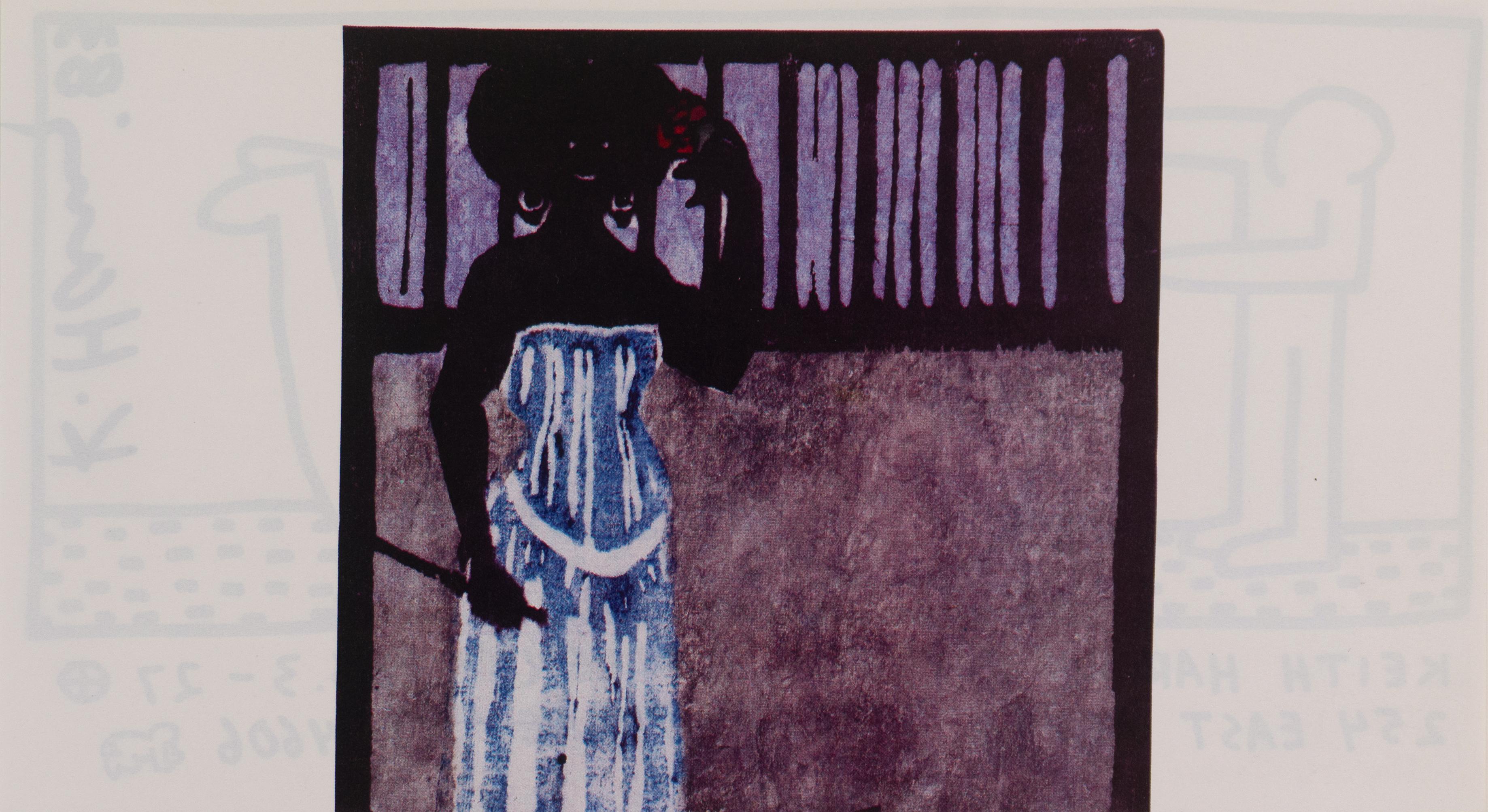 'At the Fun Gallery', Hand Signed by Haring, Subway Drawings, New York, Pop Art For Sale 5