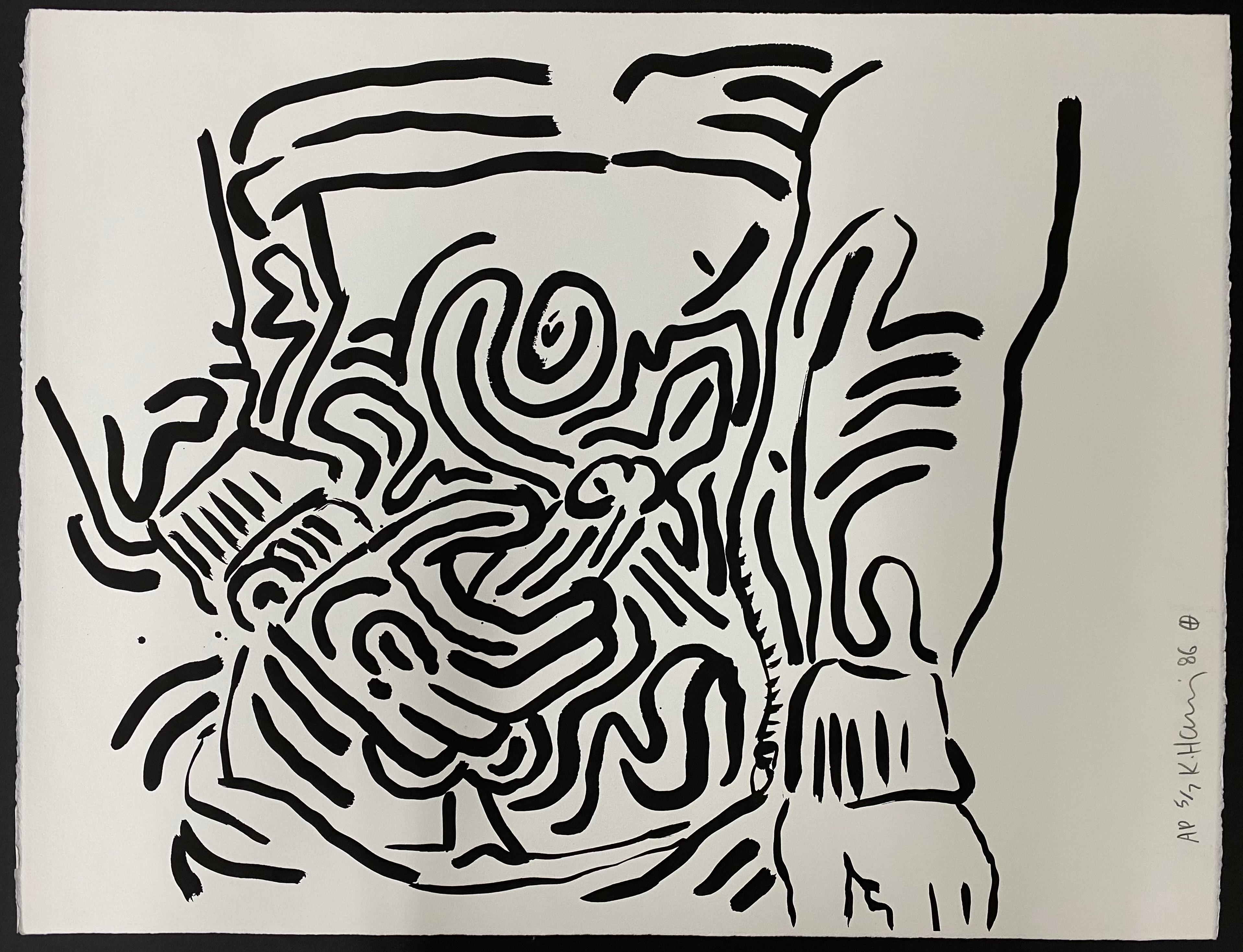 Keith Haring Nude Print - Bad Boys