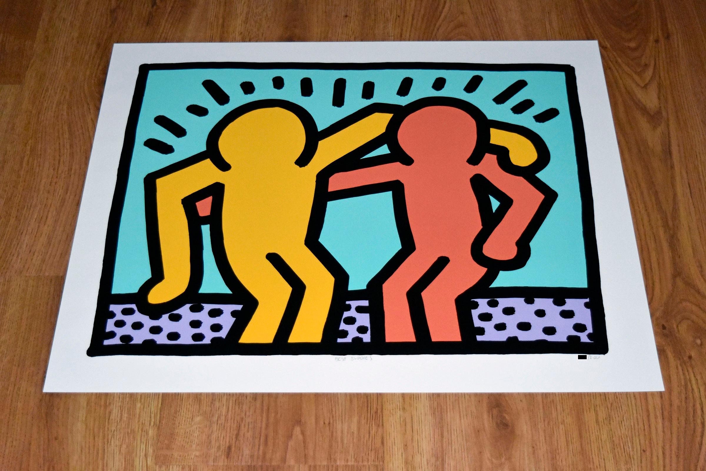 Best Buddies  - Print by Keith Haring