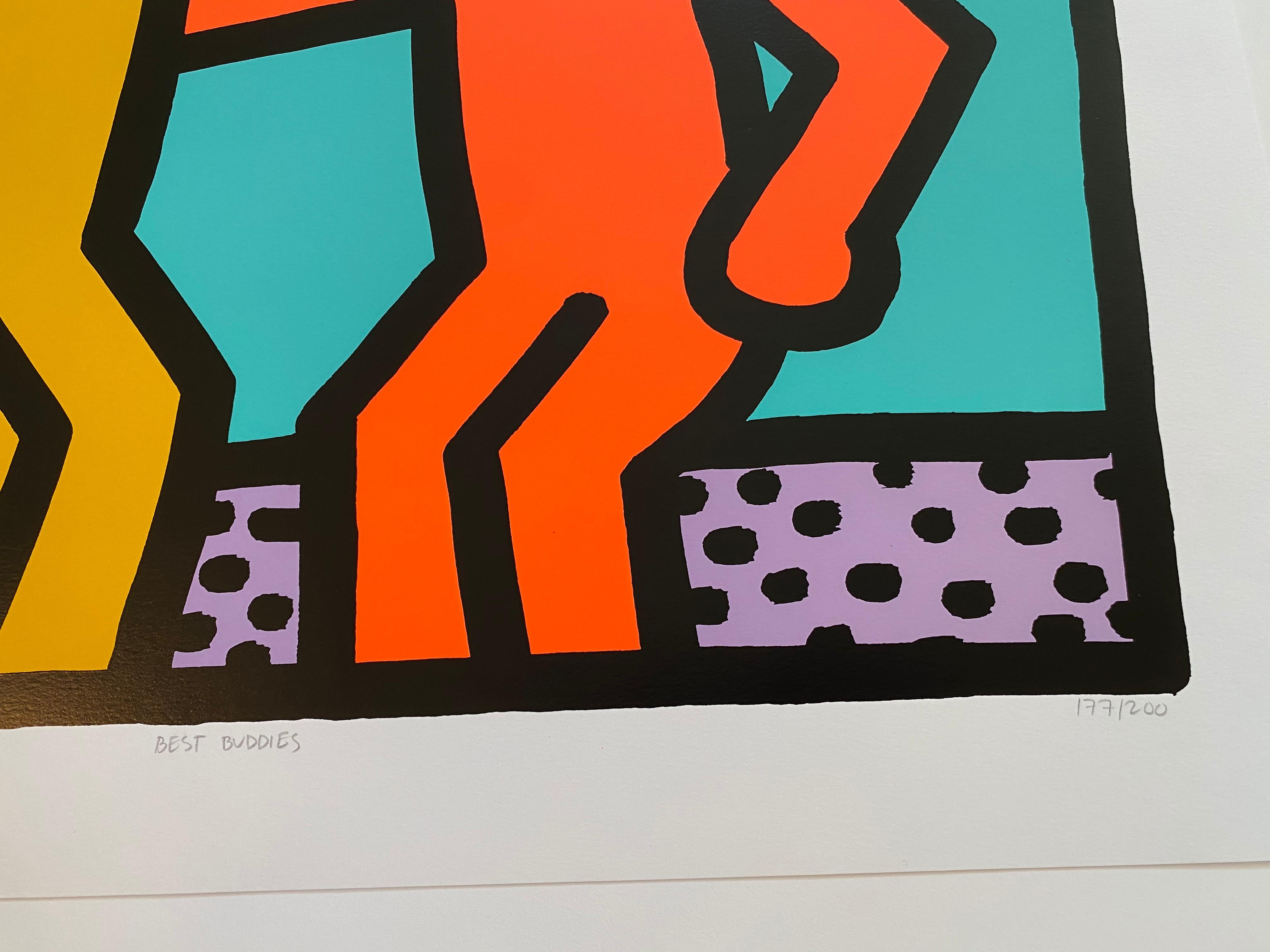 Best Buddies  - Print by Keith Haring