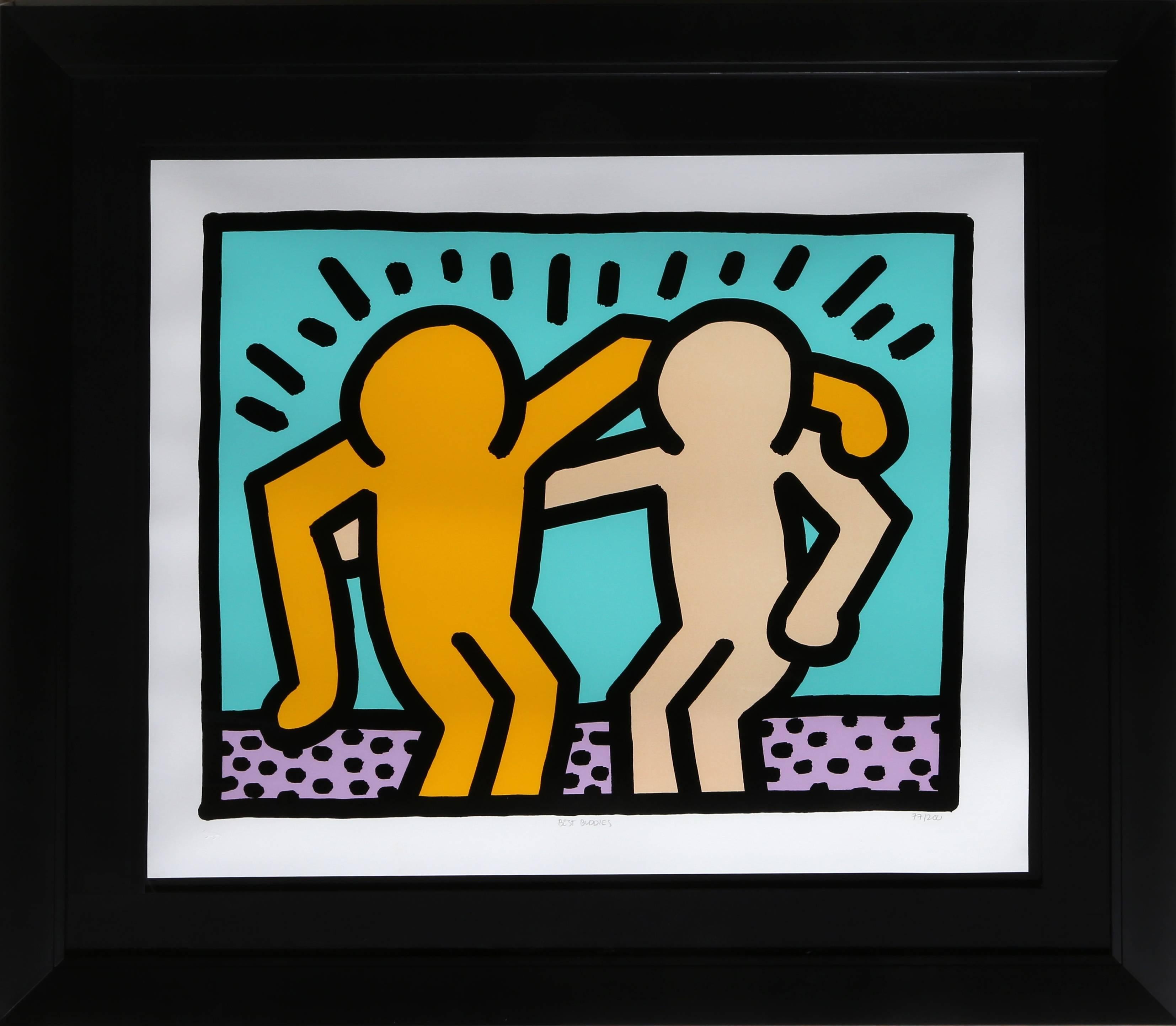 Keith Haring Figurative Print - Best Buddies