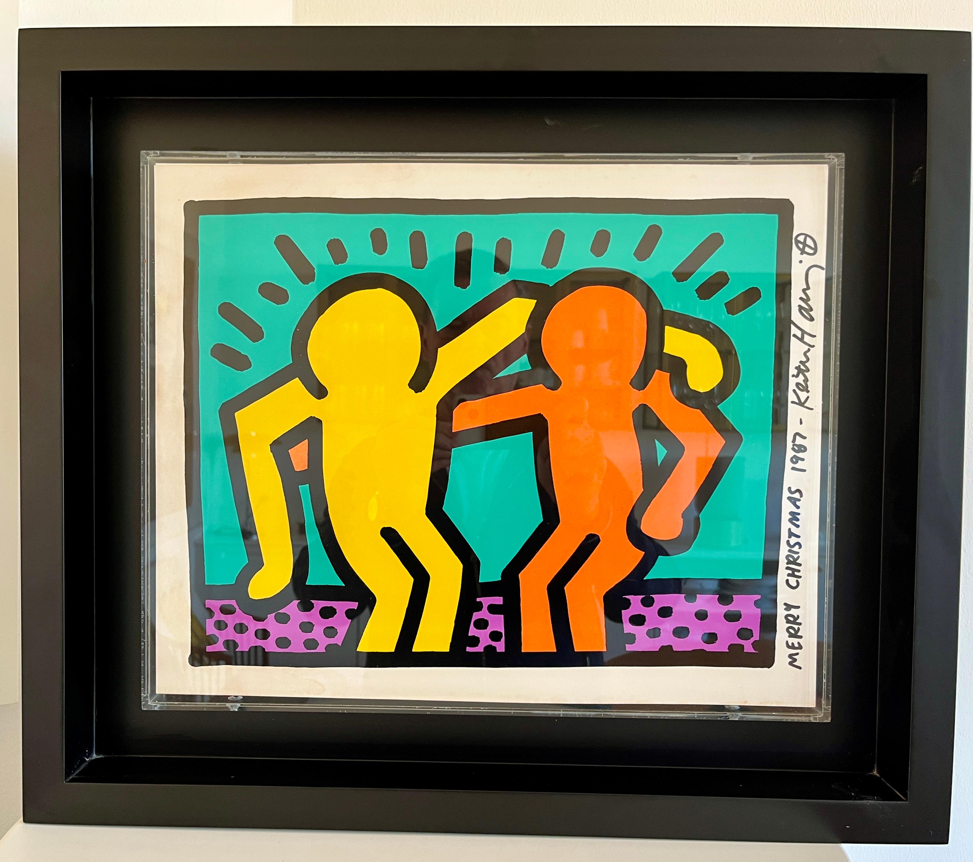 Keith Haring Figurative Print - Best Buddies - Pops Shop 1. Plate 1.