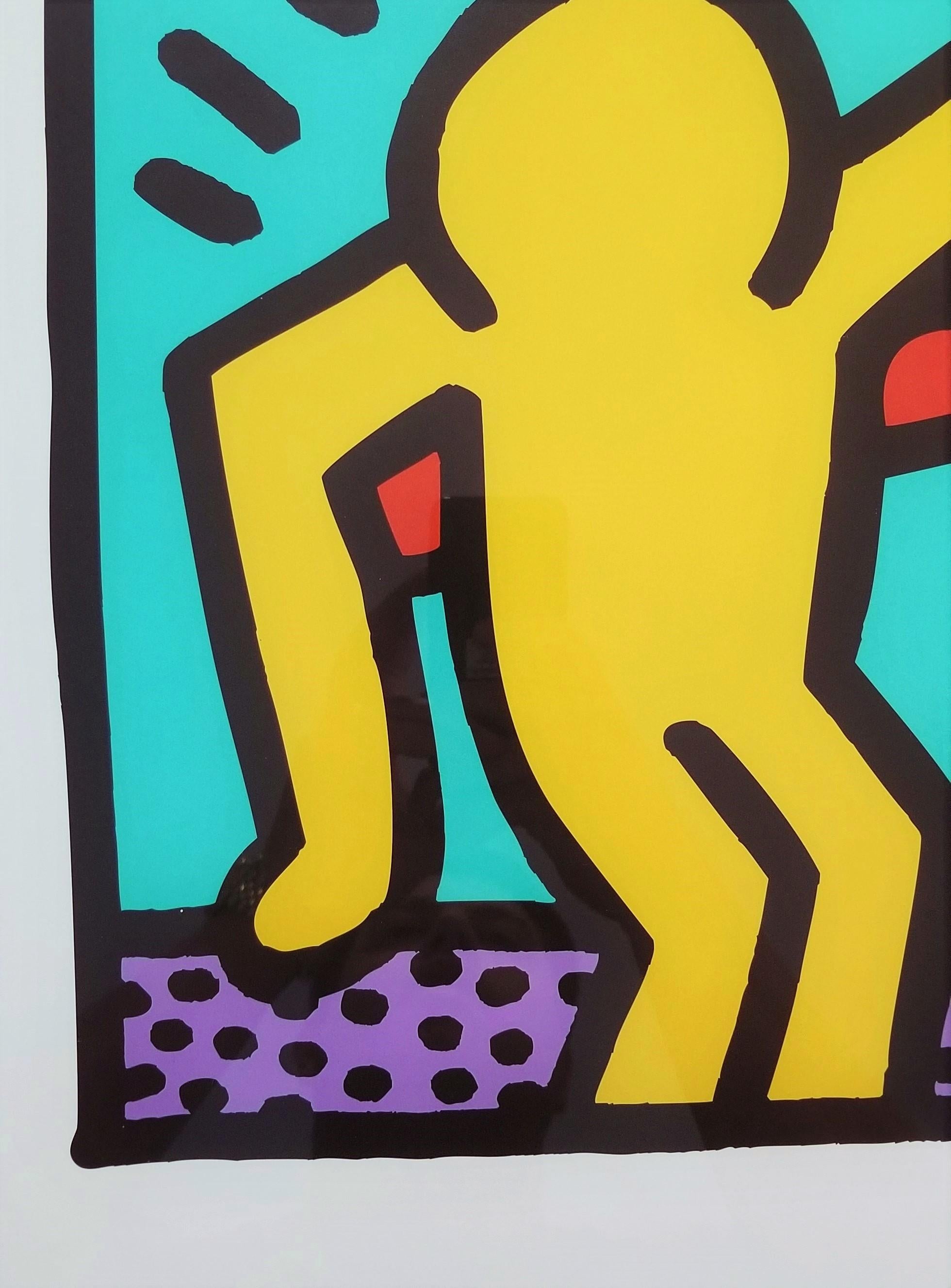Best Buddies Poster /// Keith Haring Street Pop Art New York IDD Nonprofit Org For Sale 9
