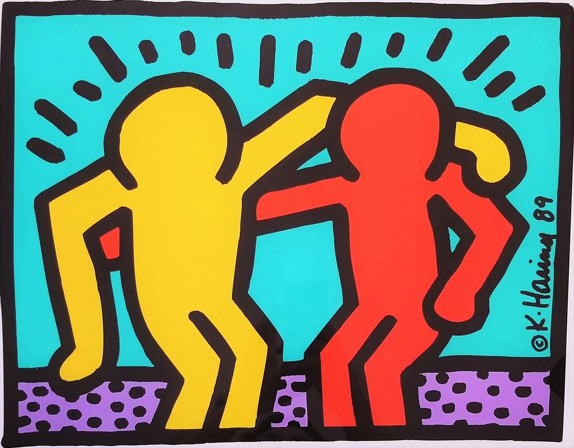 Best Buddies Poster /// Keith Haring Street Pop Art New York IDD Nonprofit Org For Sale 2