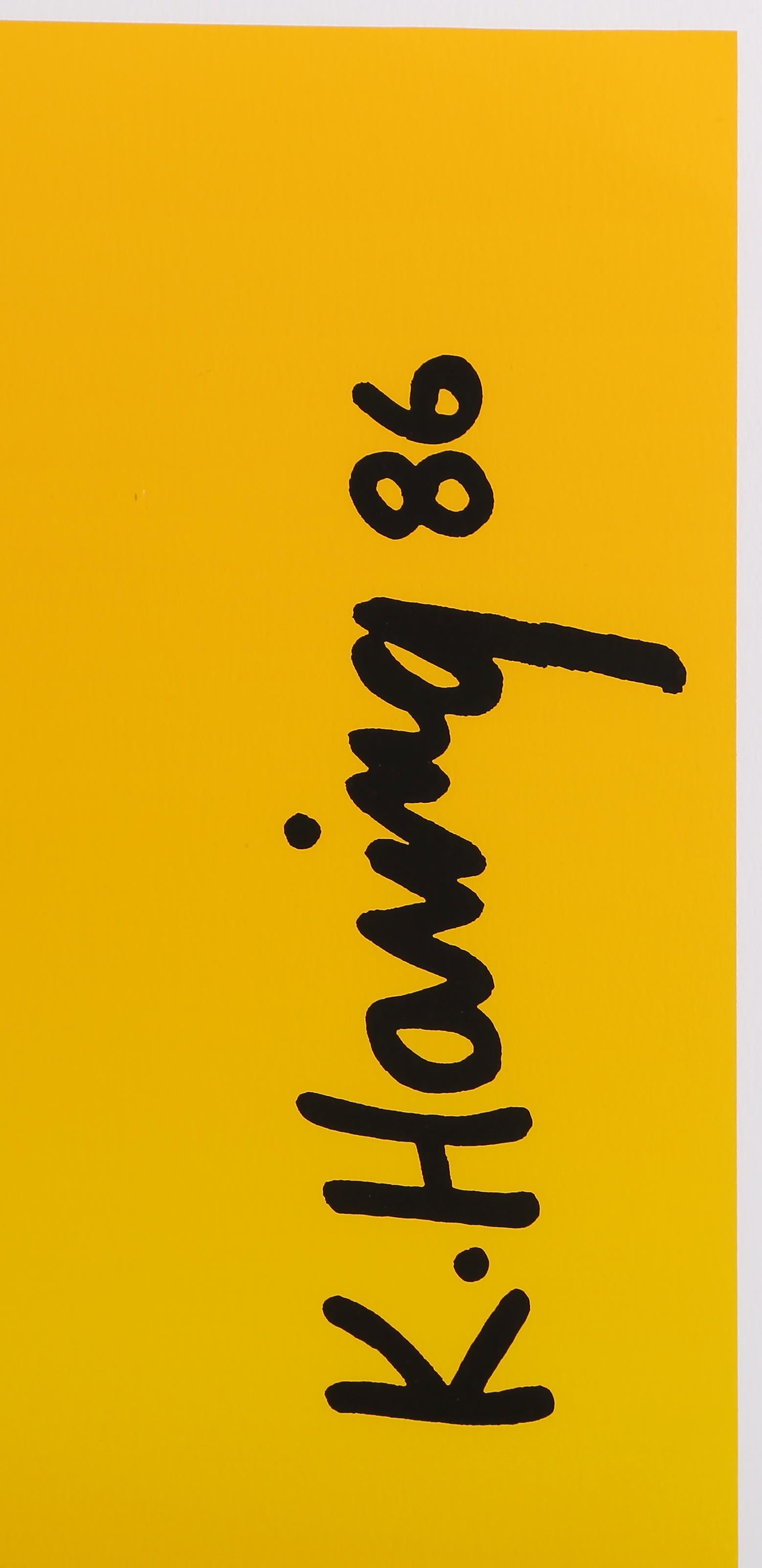 Bunny On The Run, Screenprint Poster by Keith Haring For Sale 3