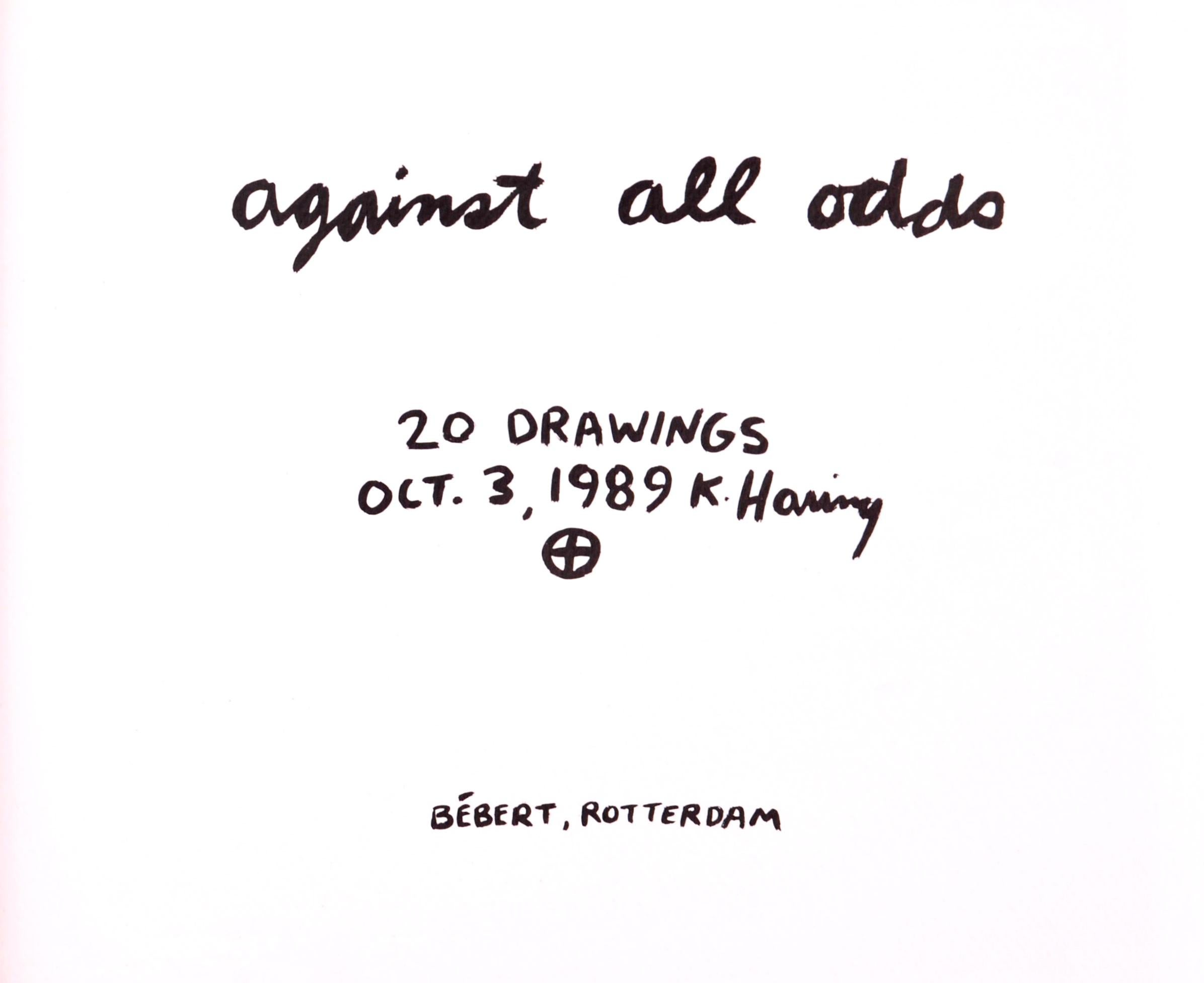 Lithographie sur papier Rivoli sans acide. Taille du papier : 8.5 x 10.3 pouces. Inscription : Non signé et non numéroté, tel que publié. Notes : Extrait de l'album Against All Odds, 20 dessins - 3 octobre 1989, 1990. Publié par la maison d'édition