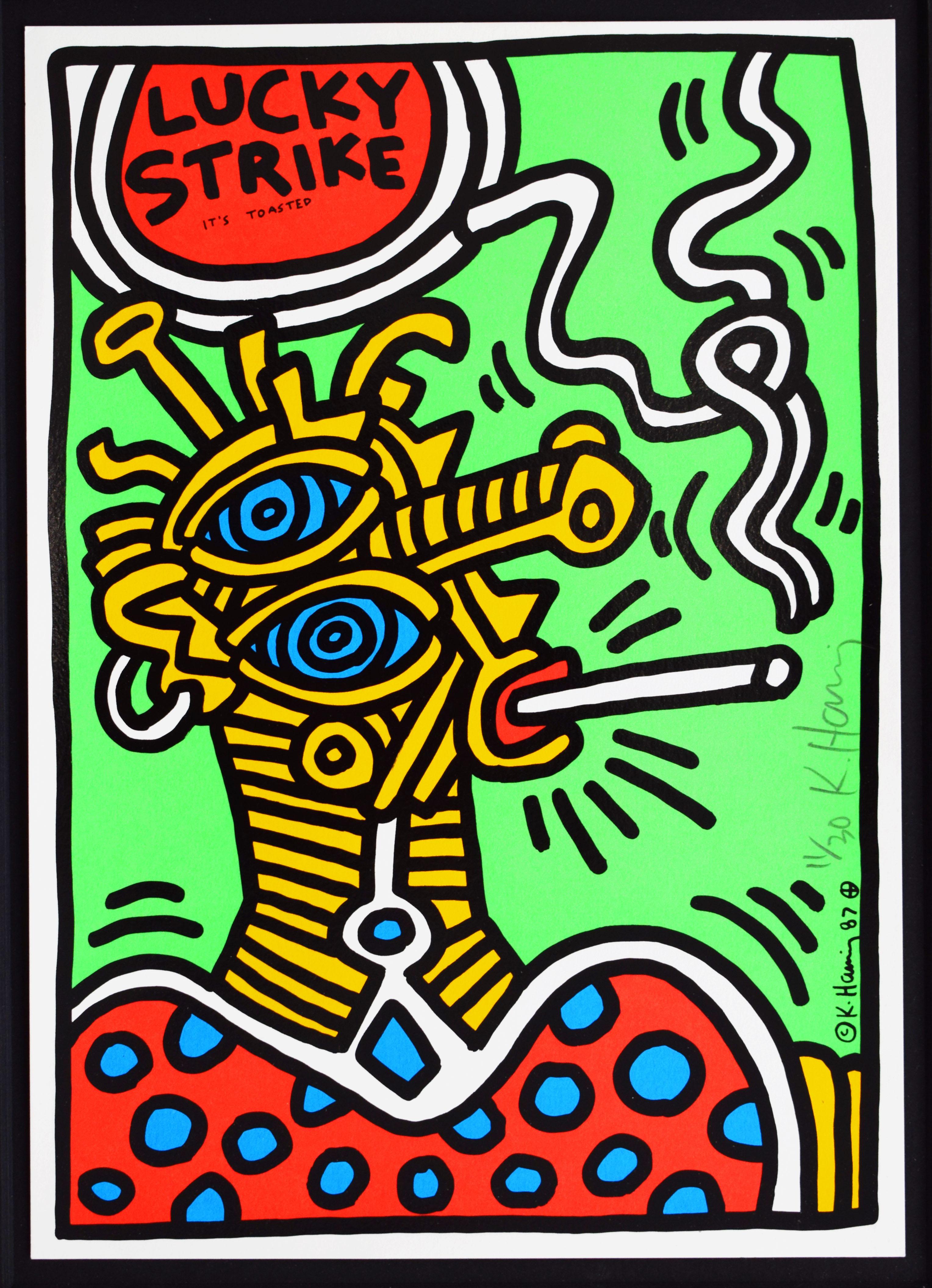 Composition I, extrait de : Lucky Strike - Pop Art American Smoking Edition 30 - Print de Keith Haring