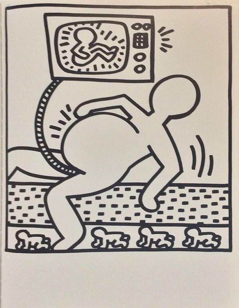 Keith Haring Composition Original Lithograph 1983 at 1stDibs