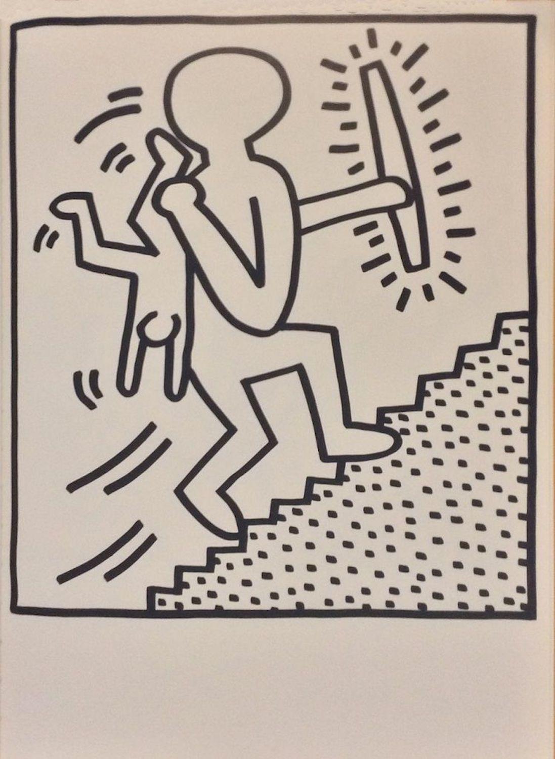 (after) Keith Haring Print - Lithograph from the "Keith Haring-Lucio Amelio" artist's book, 1983