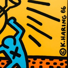 Keith Haring Crack Down Poster, Color Print, Contemporary, 1986