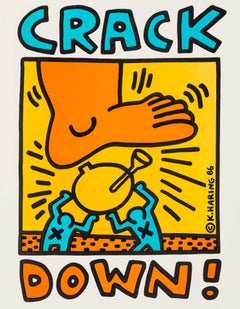 Crack Down-- Print, Offset Lithograph, Pop Art by Keith Haring