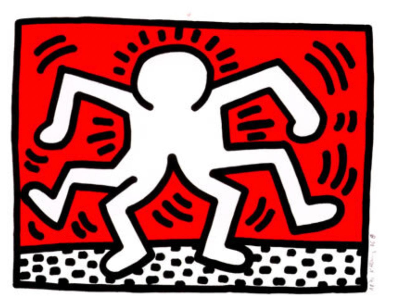 Keith Haring Print – Doppelter Mann