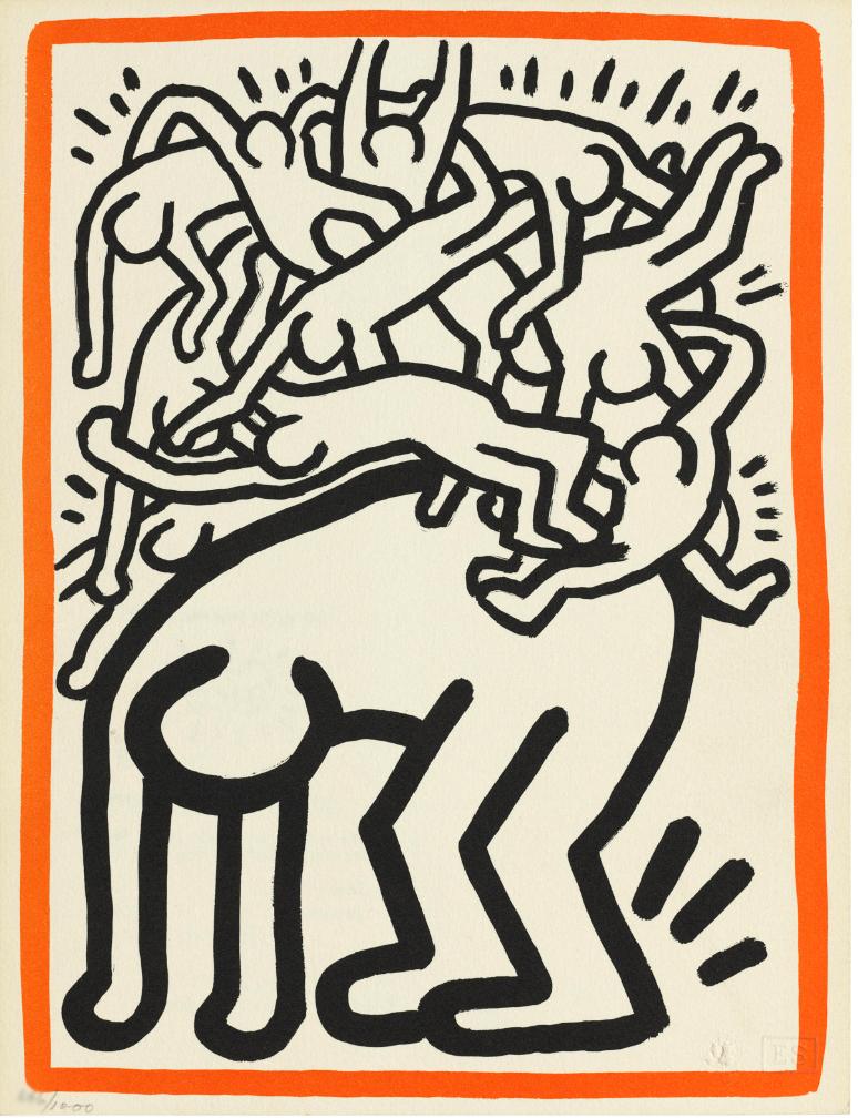 Keith Haring Print - Fight Aids Worldwide