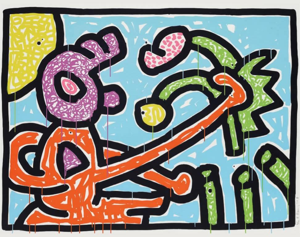 Keith Haring Still-Life Print - Flowers (1)