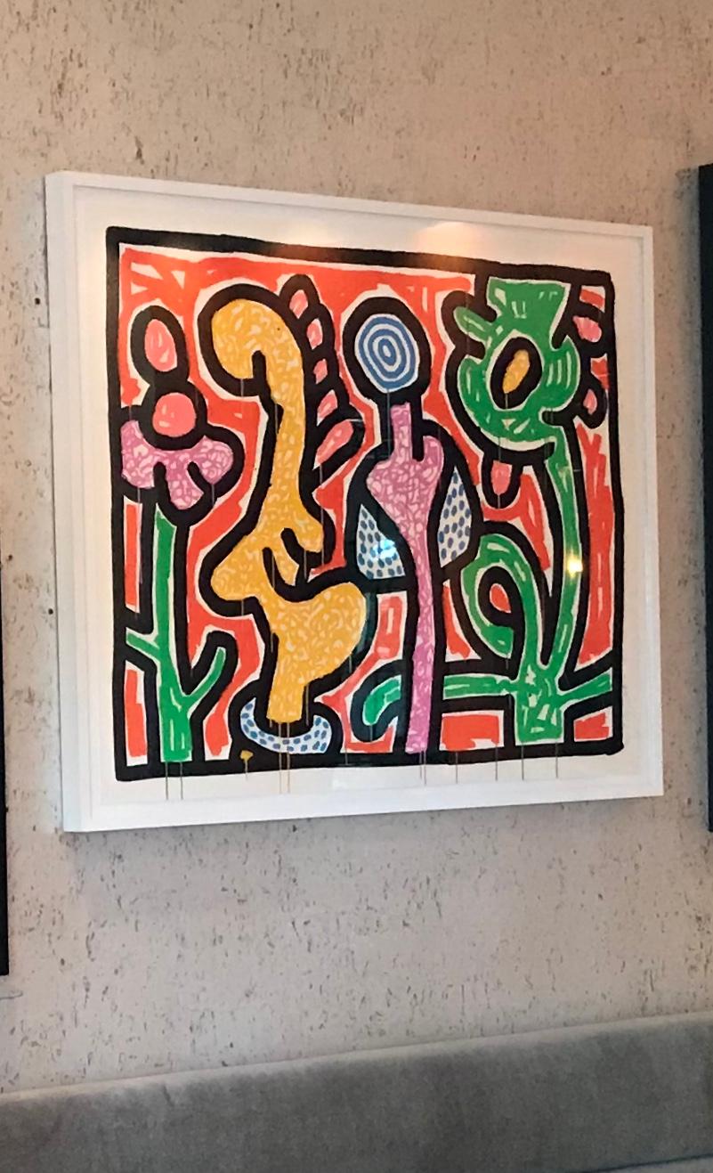 Keith Haring Figurative Print - Flowers (4)