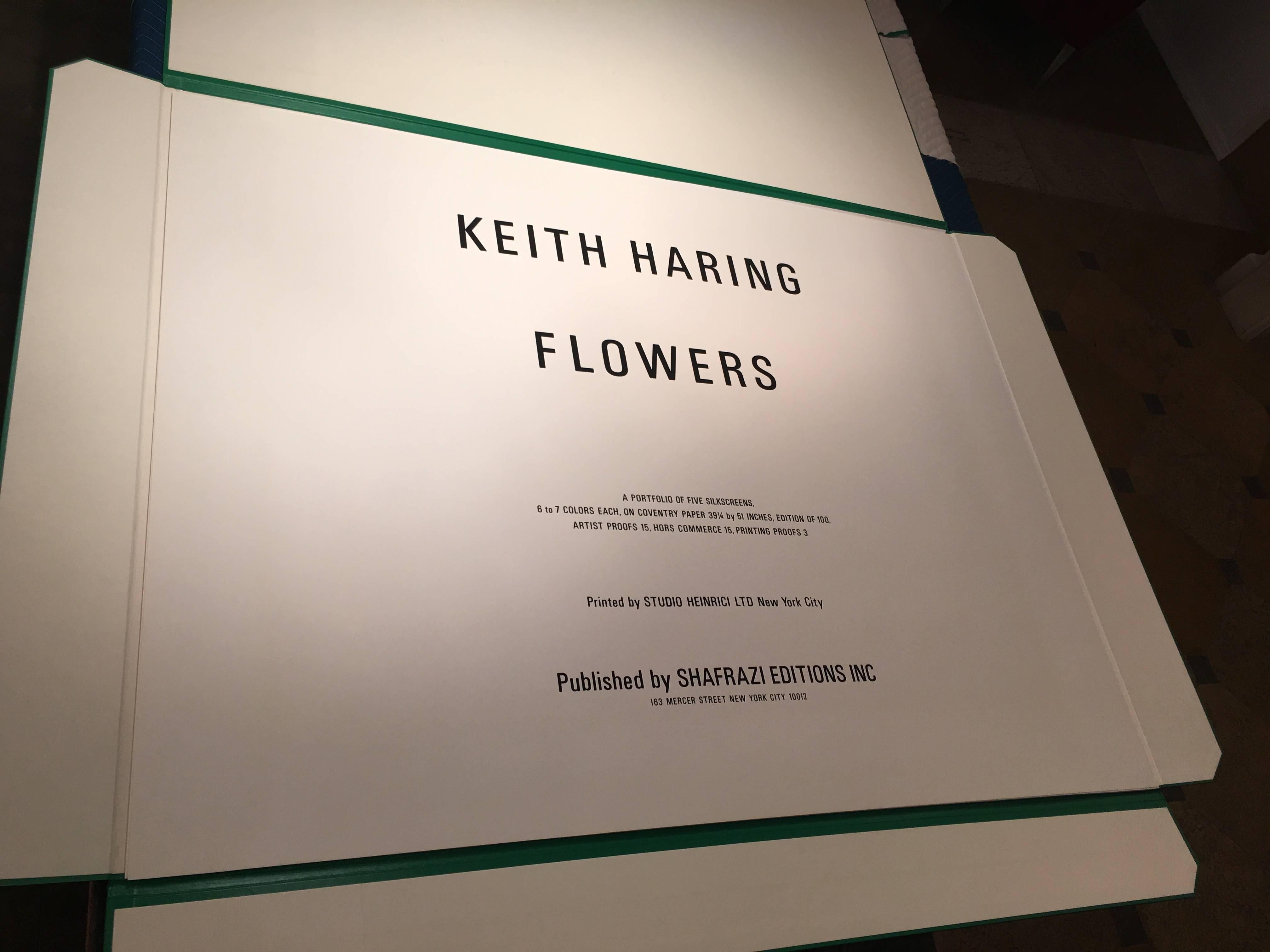 Flowers (4) - Contemporary Print by Keith Haring