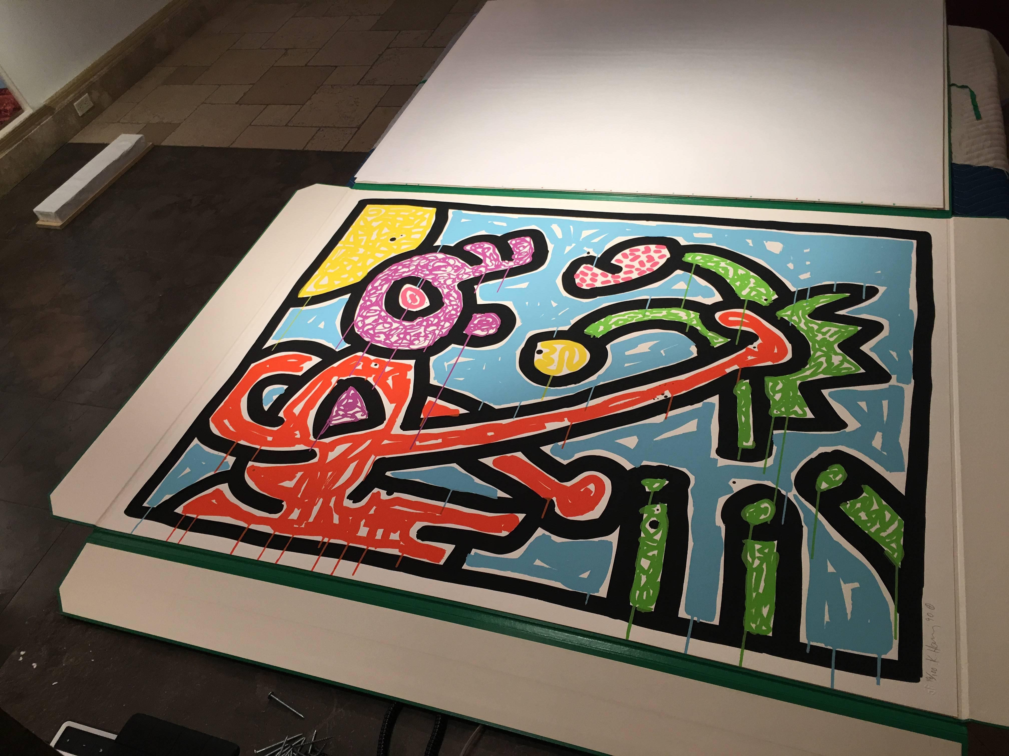 Flowers (1) - Print by Keith Haring