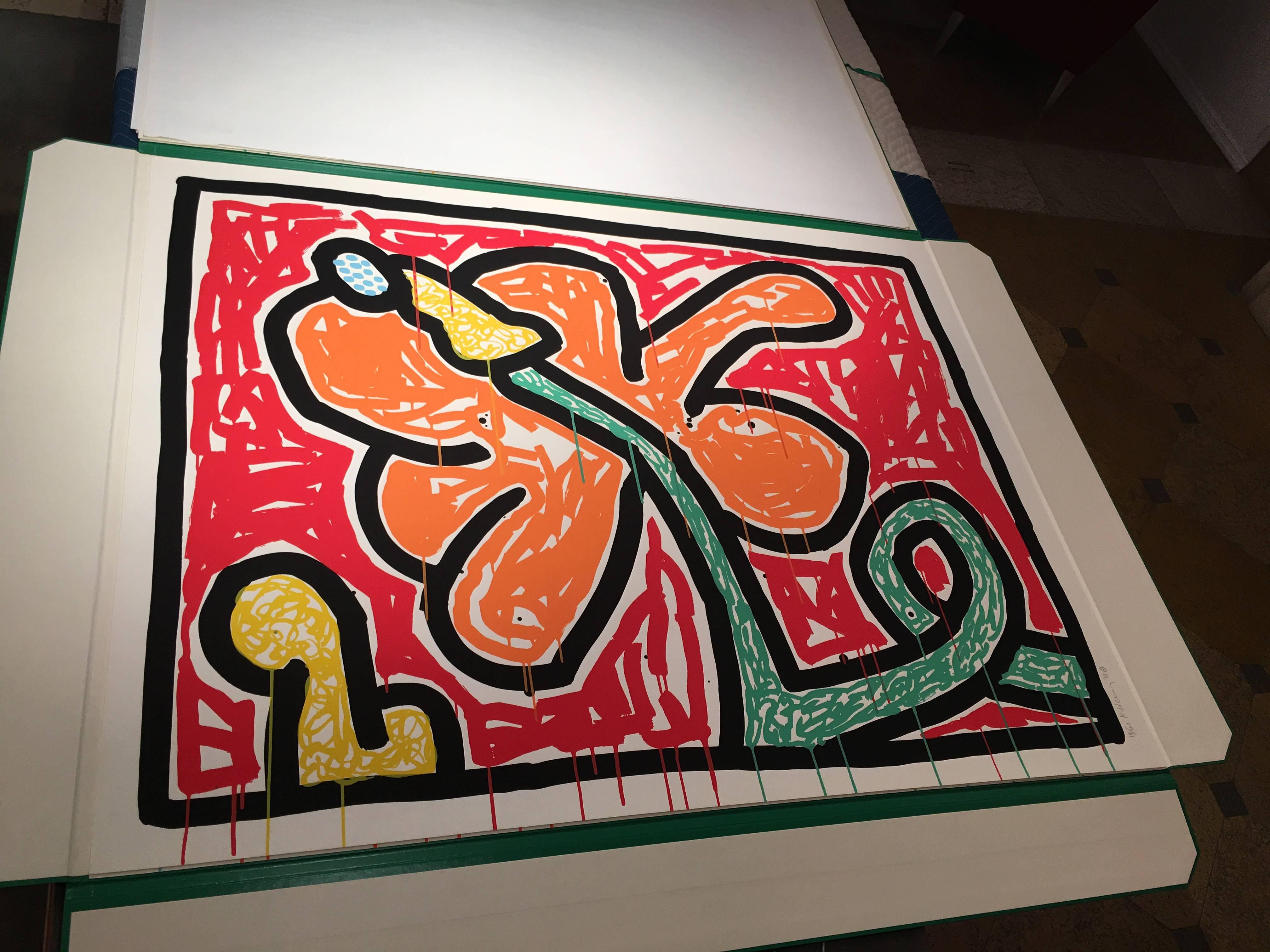 Flowers (5) - Print by Keith Haring