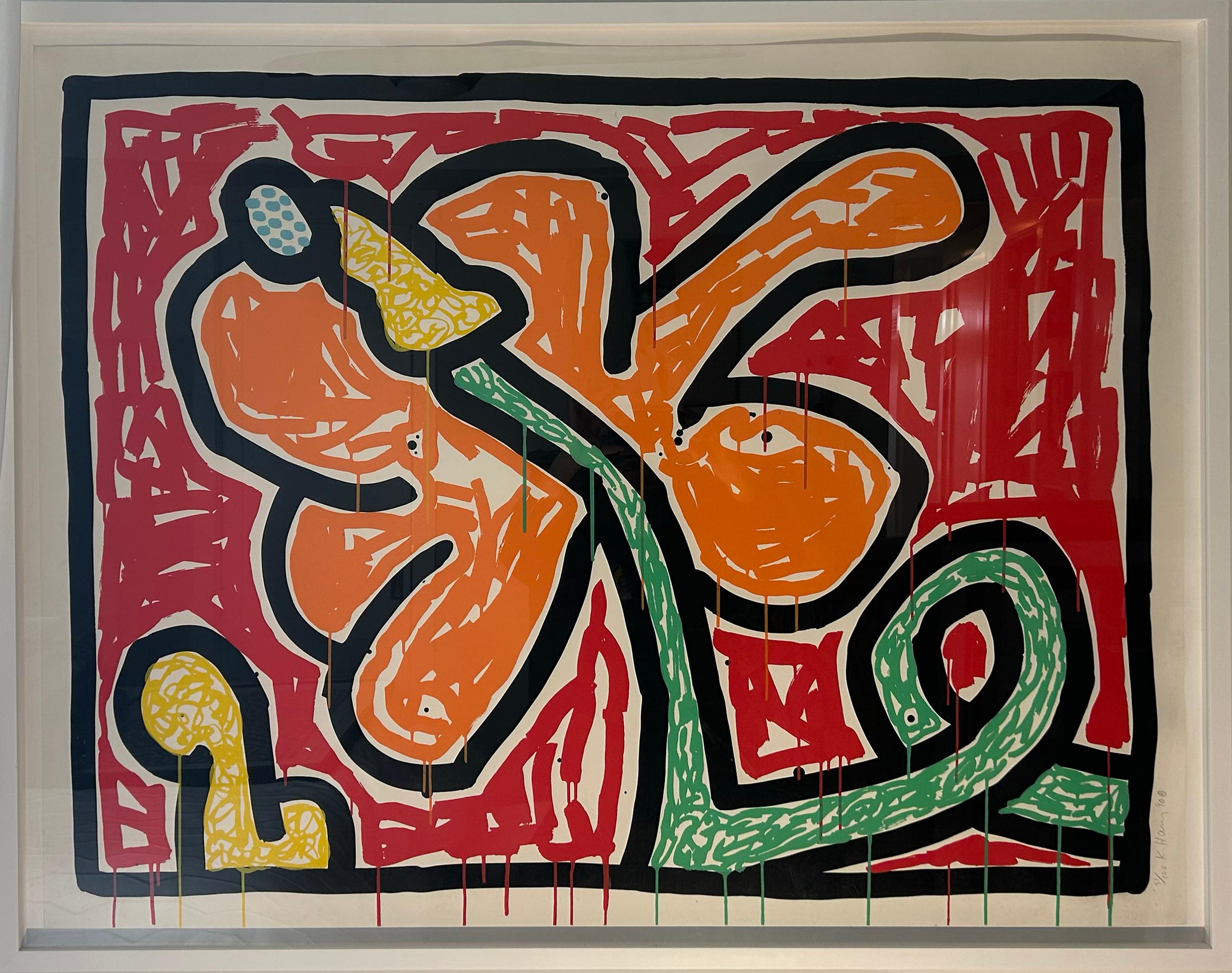 Flowers V - Print by Keith Haring