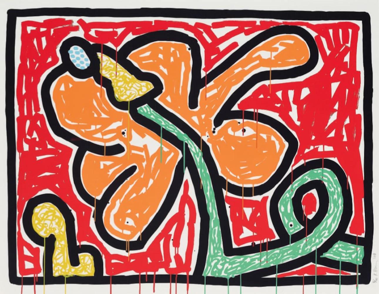 Keith Haring Abstract Print - Flowers V