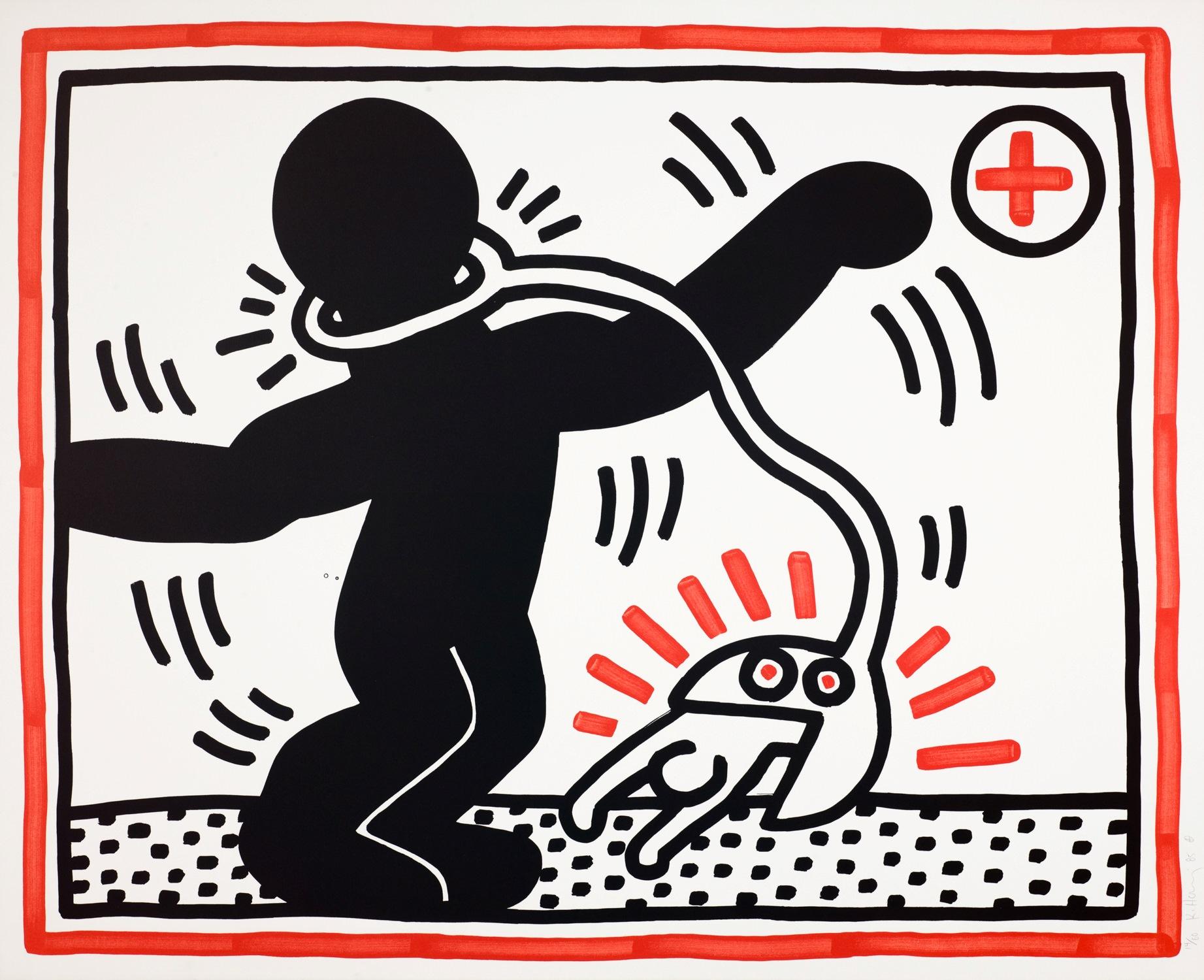 Sudáfrica Libre (nº 1), 1985 - Print de Keith Haring