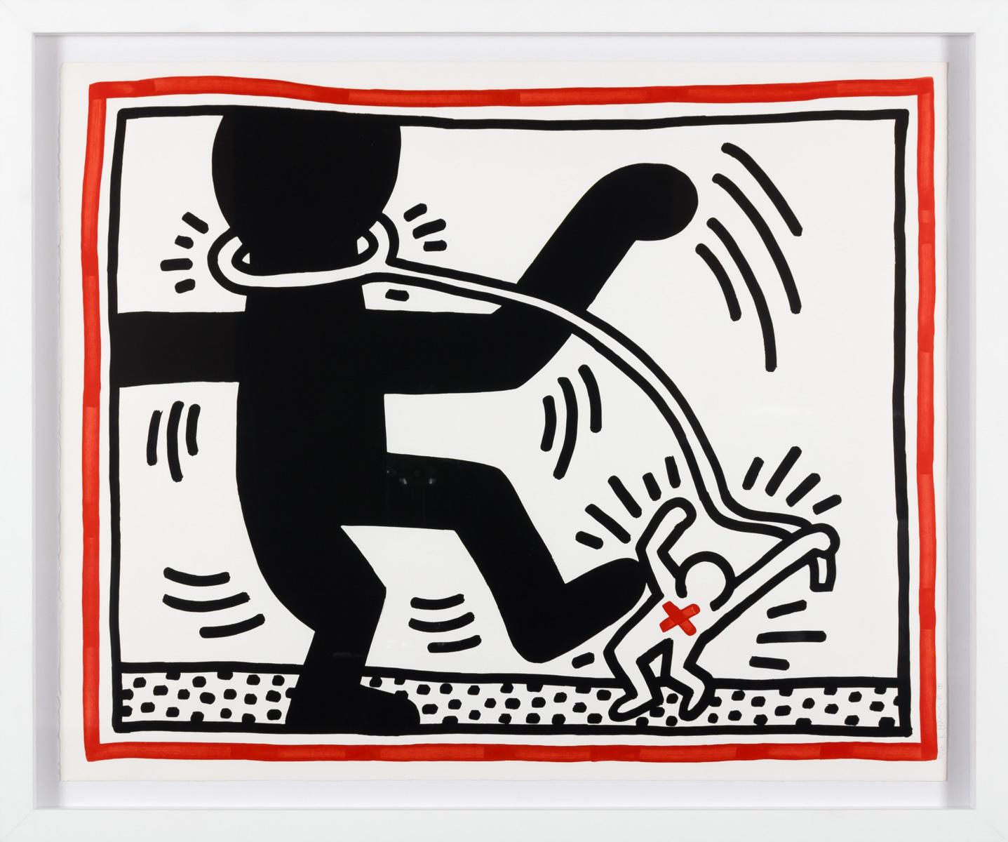 Free South Africa, 1985 (#2) - Print by Keith Haring