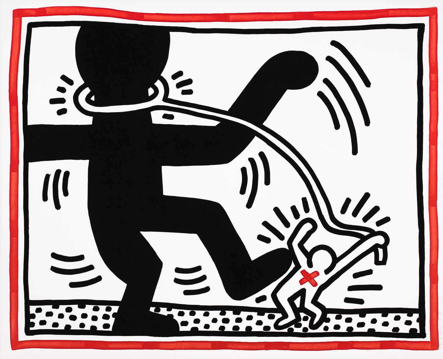 Keith Haring Abstract Print - Free South Africa, 1985 (#2)