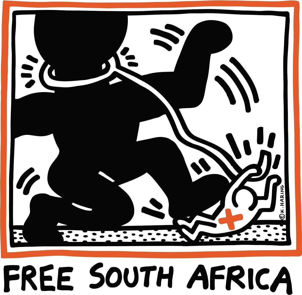 Keith Haring Figurative Print - Free South Africa