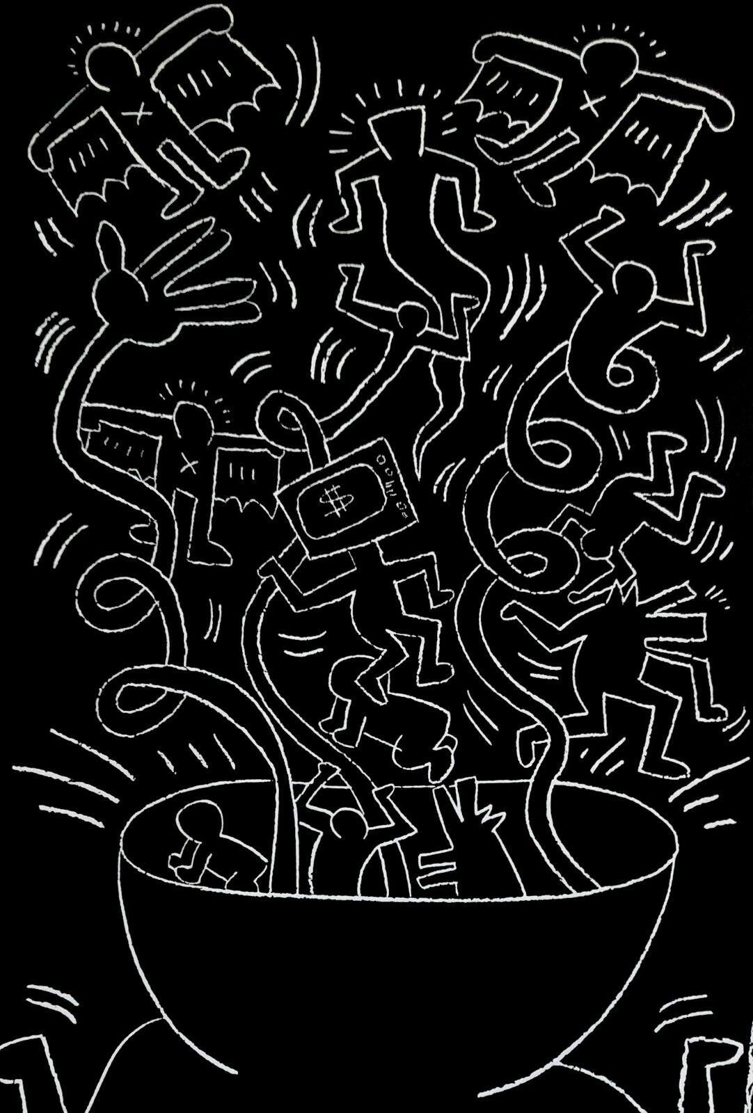 Future Primeval, 1990 Exhibition Poster, Keith Haring 1