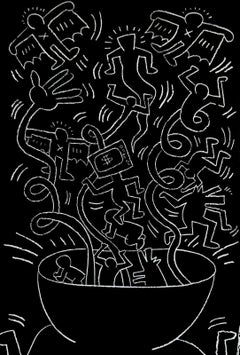 Future Primeval, 1990 Exhibition Poster, Keith Haring