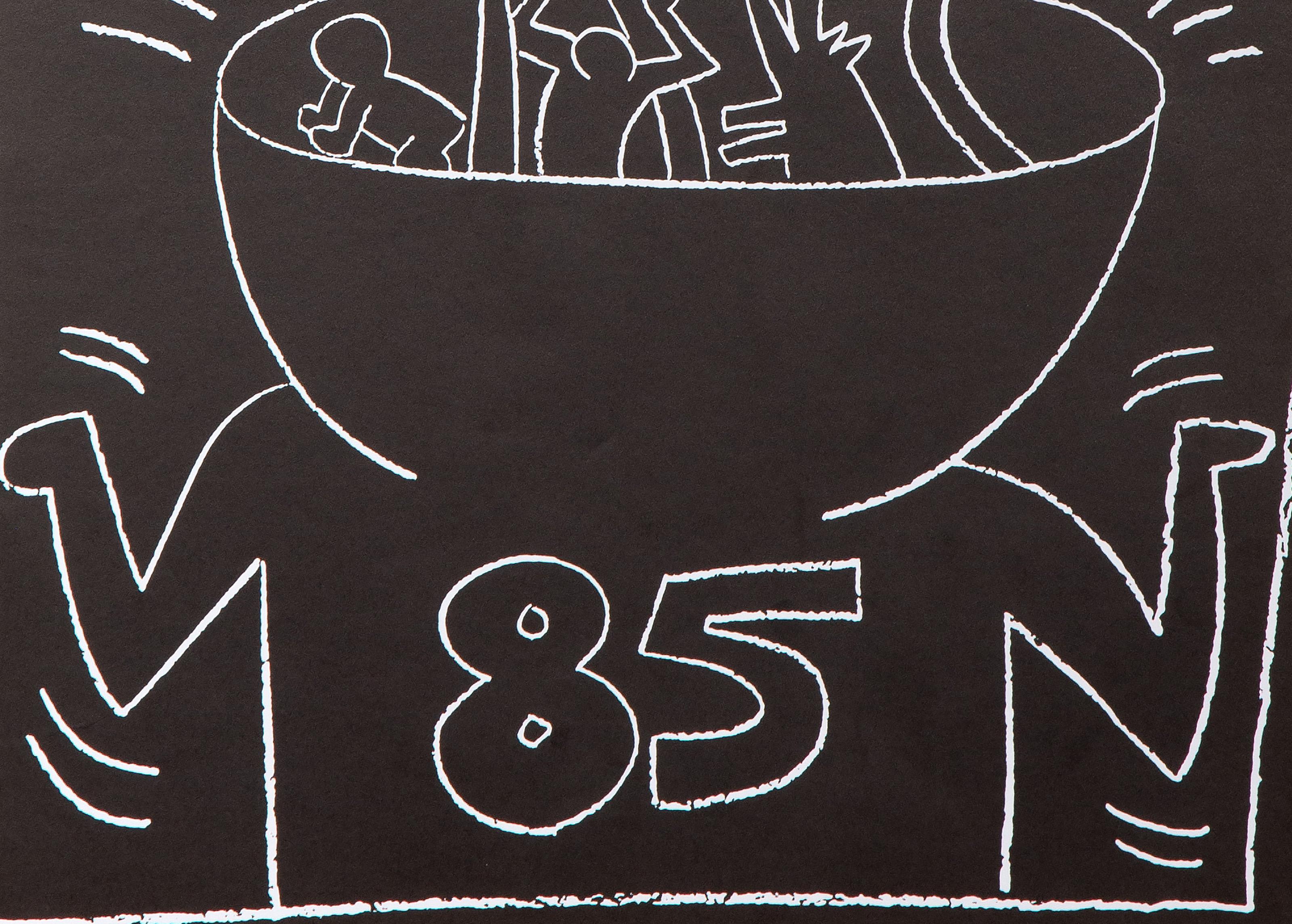 Future Primeval, Pop Art Exhibition Poster by Keith Haring For Sale 1