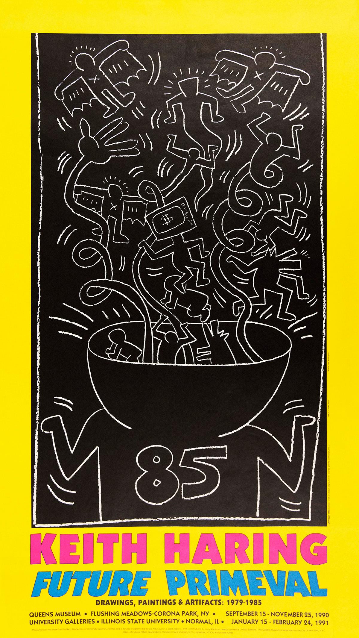 Future Primeval Exhibition Poster - Art by Keith Haring