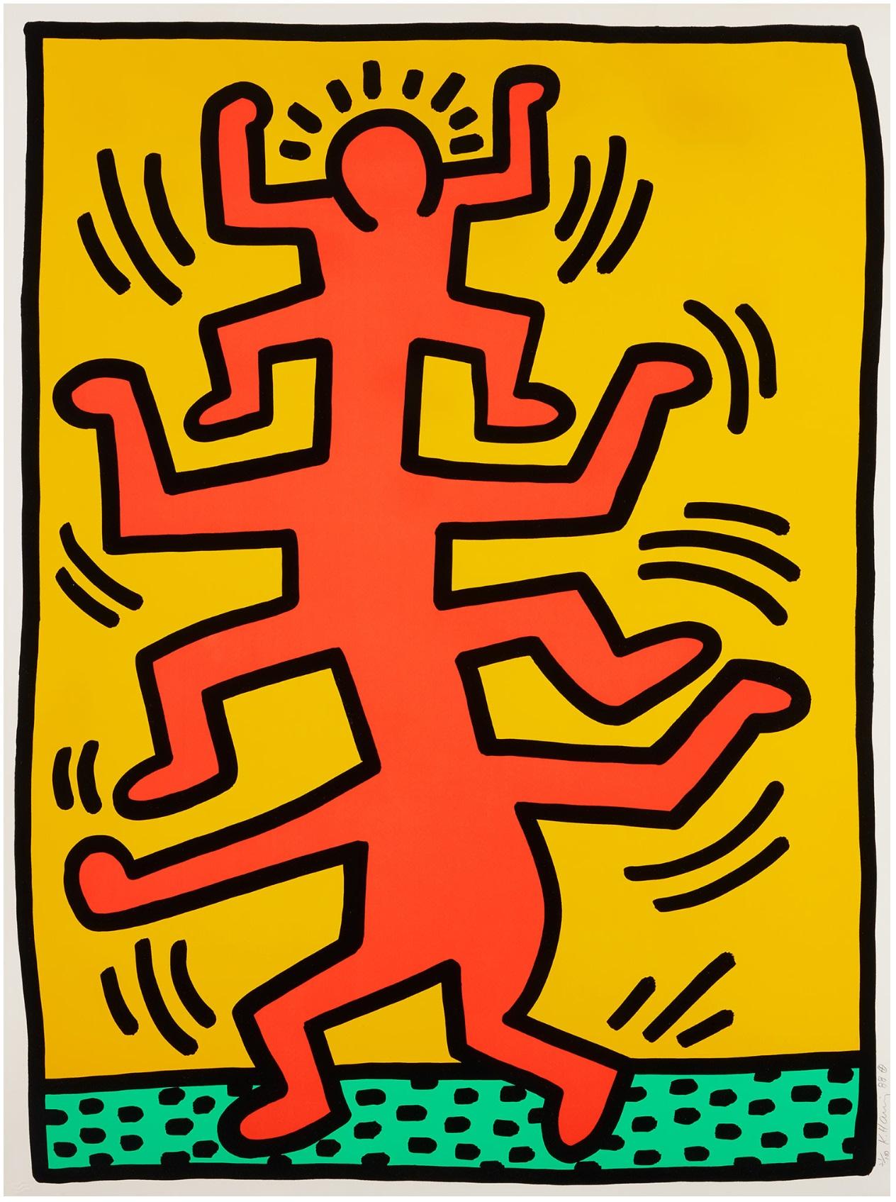 Keith Haring Portrait Print - GROWING (1)