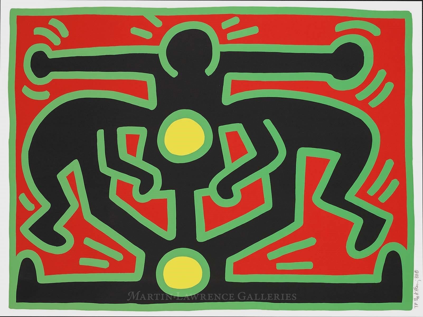 Growing, 1988 #2 - Print by Keith Haring