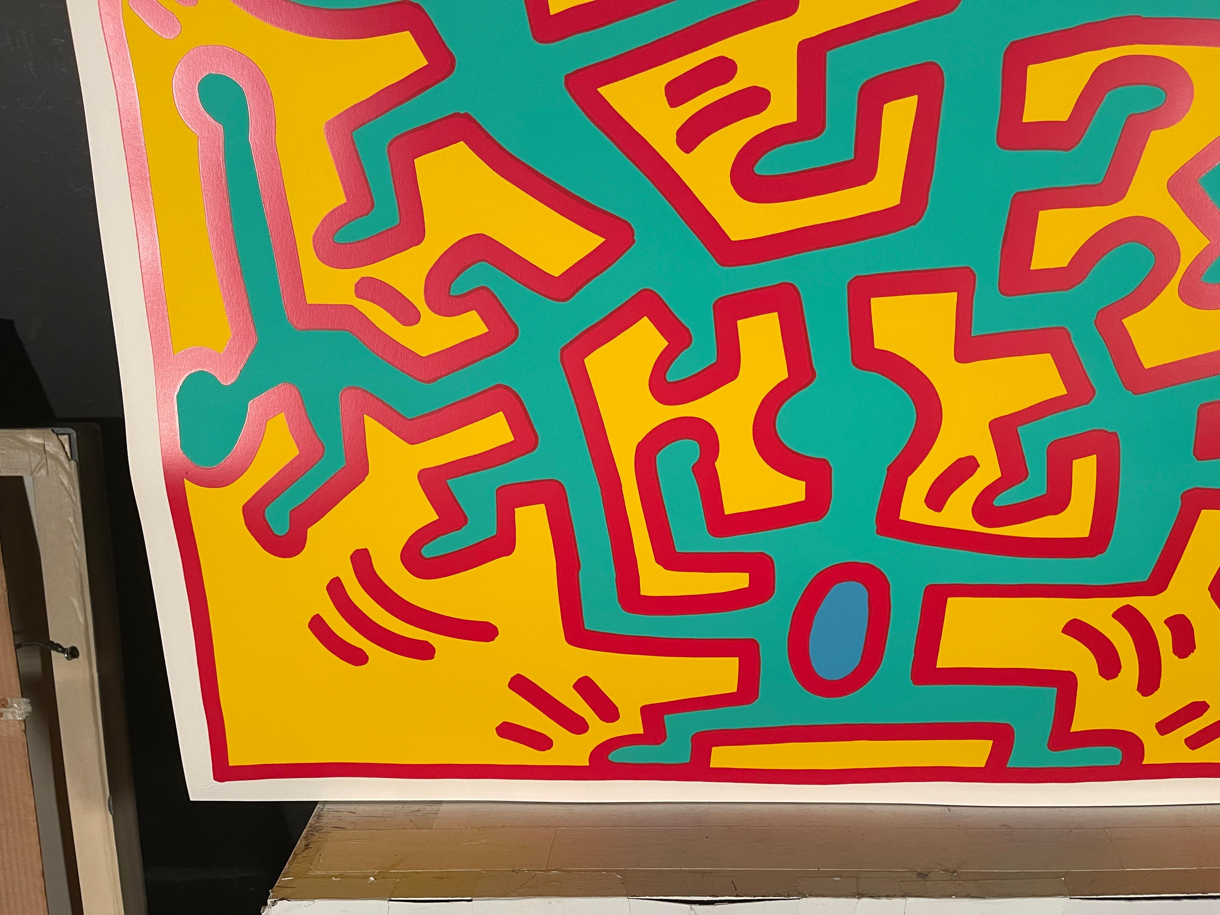 Signé à la main, numéroté et daté '88 au crayon au recto dans la marge inférieure droite. Référence Littman, K, & Haring K. Keith Haring, Editions on Paper 1982-1990 : The Complete Printed Works, Cantz, Stuttgart, 1997, p.90. Imprimé par Rupert