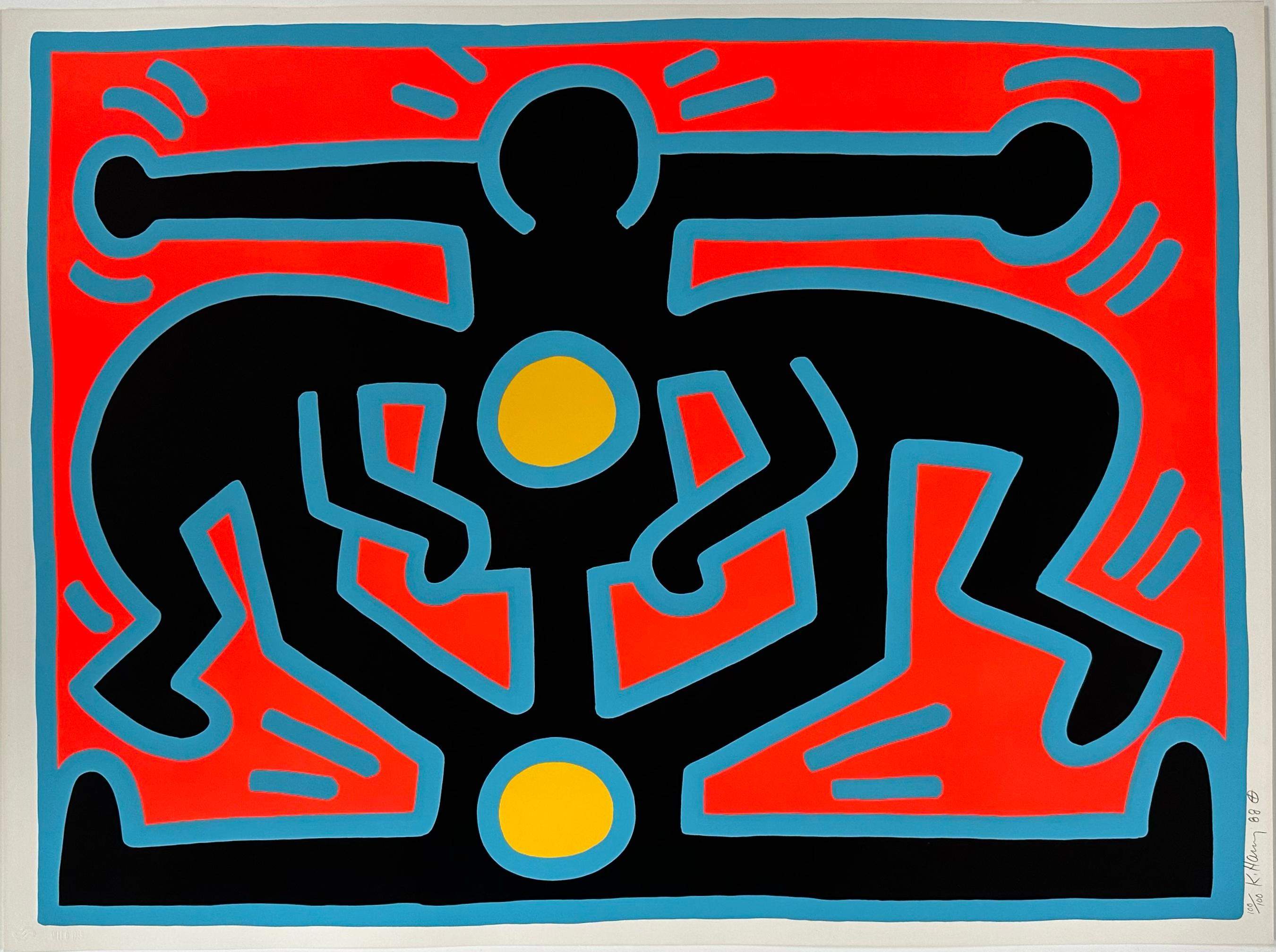 Keith Haring Figurative Print -  Growing (Plate 3), from the Growing Portfolio