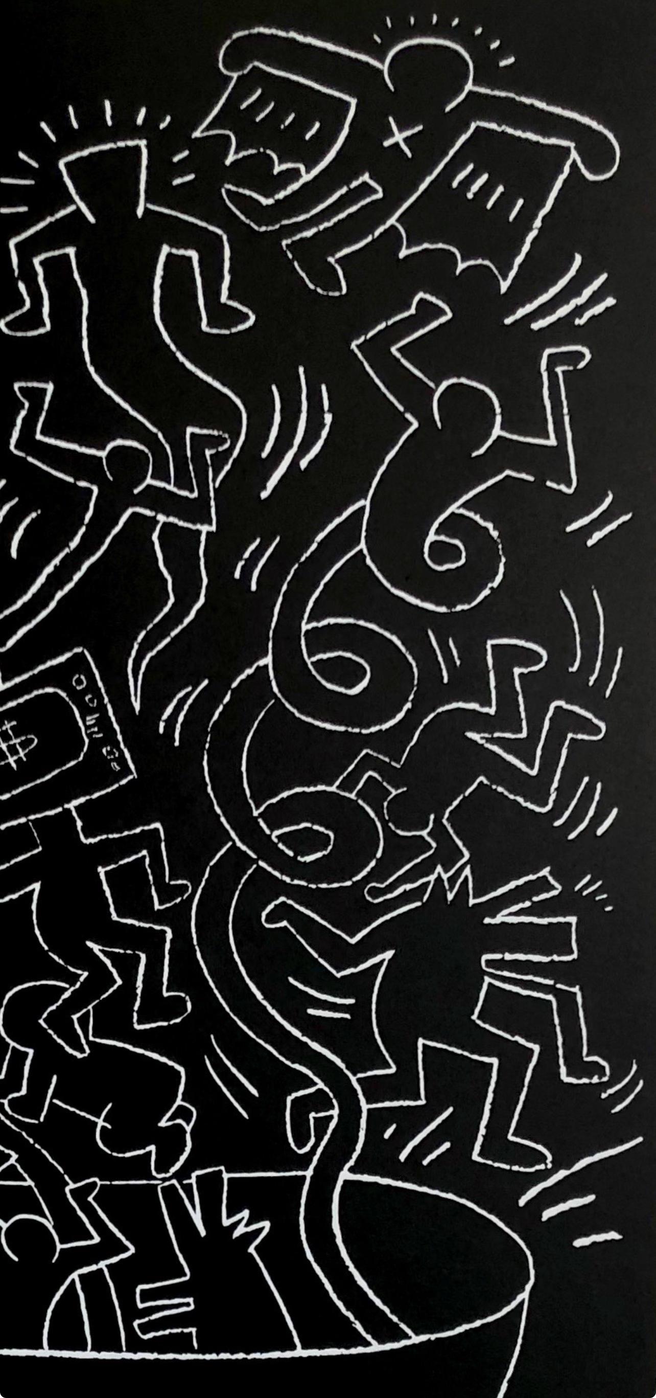 Artistics : Keith Haring (1958-1990) (d'après)
Titre : Futur primitif
Année : 1990
Support : Lithographie offset sur papier vélin
Taille : 37 x 21 pouces
Notes : Publié et imprimé par Martin Lawrence Limited Editions Inc, Van Nuys, 1990. Cette