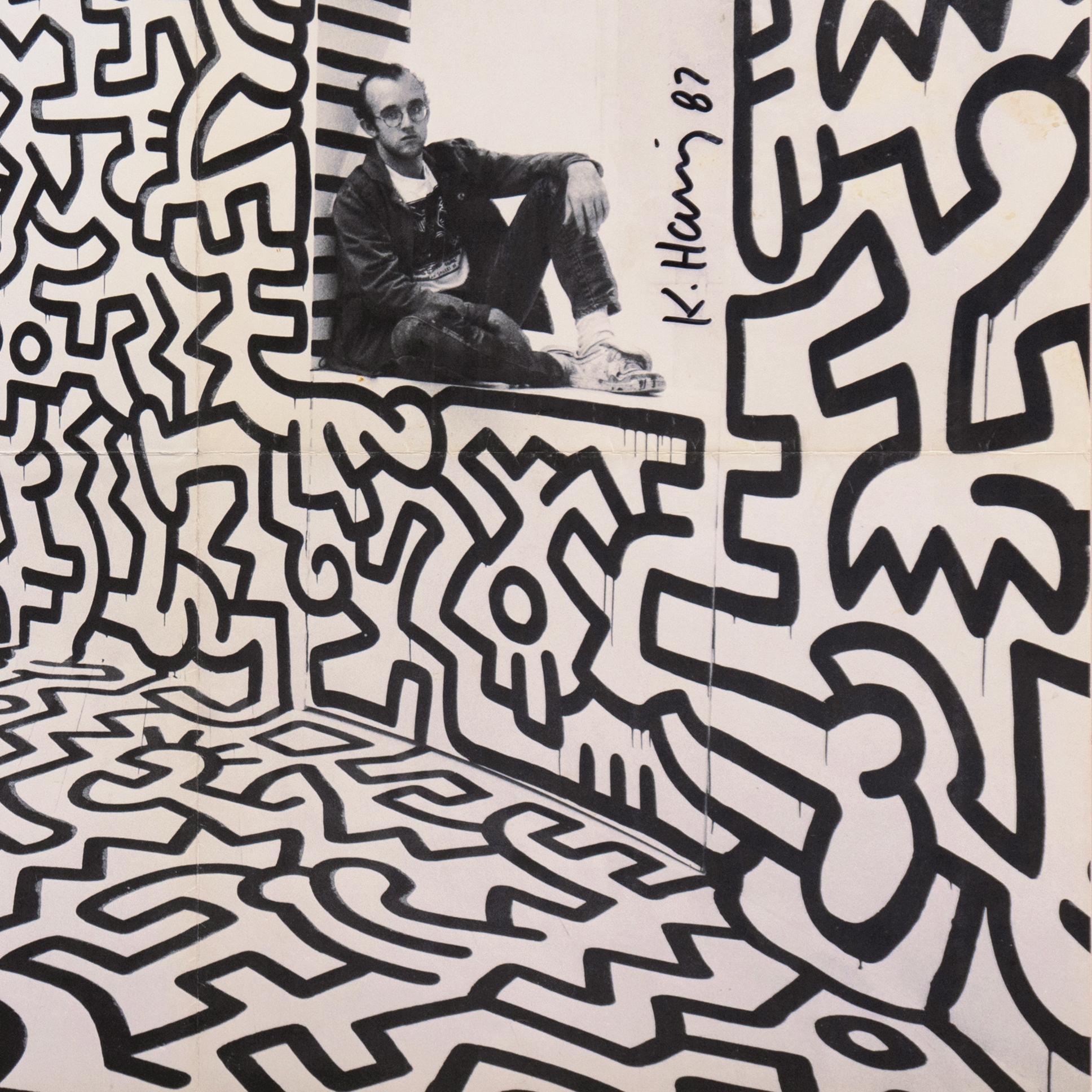 'Haring in the Pop Shop, Manhattan', Hand Signed, New York School of Visual Arts 2