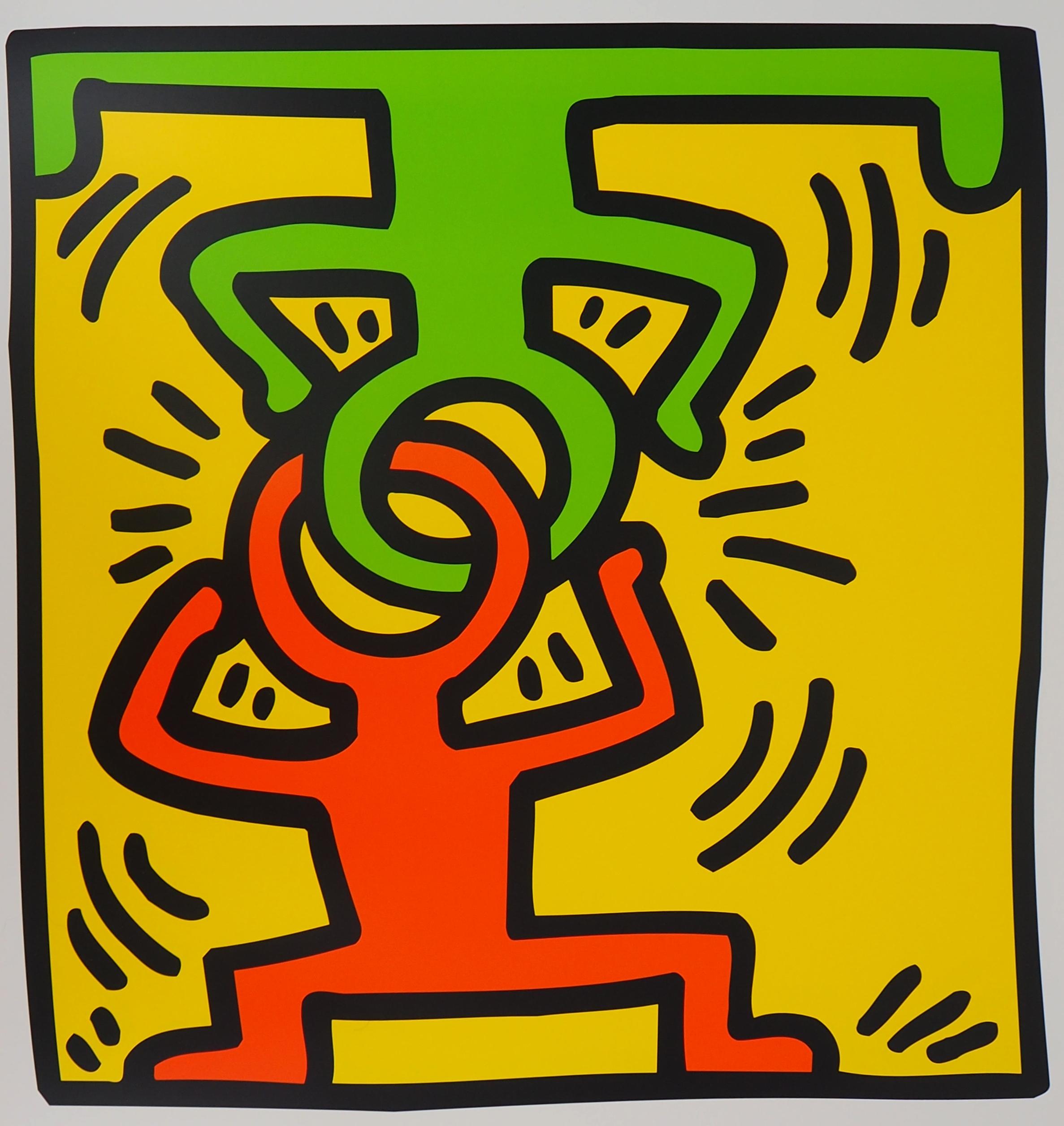 Headstand (Museo de Arte Moderno de San Francisco) - Cartel de la exposición - Print moderno estadounidense de Keith Haring